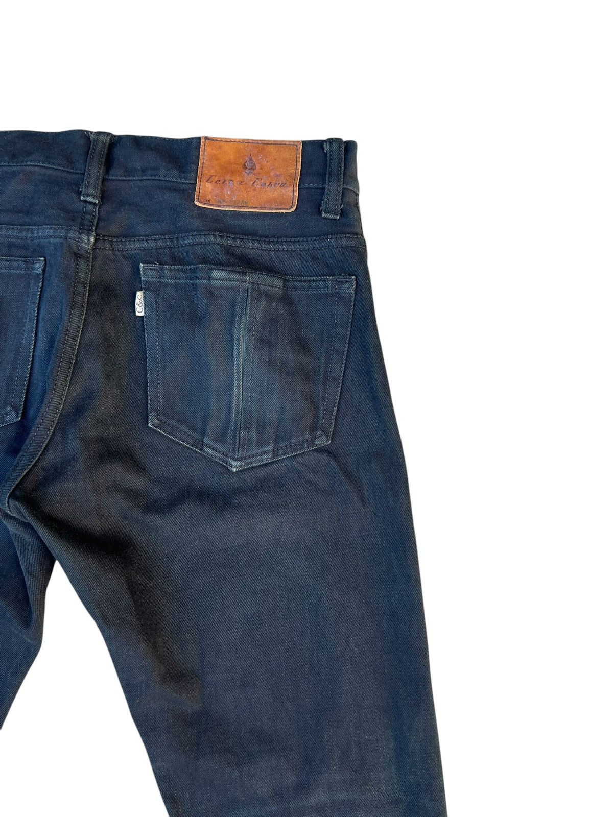 Vintage Vintage Celt & Cobra Japan Fade Black Denim Flare Jeans Size US 30 / EU 46 - 20 Thumbnail