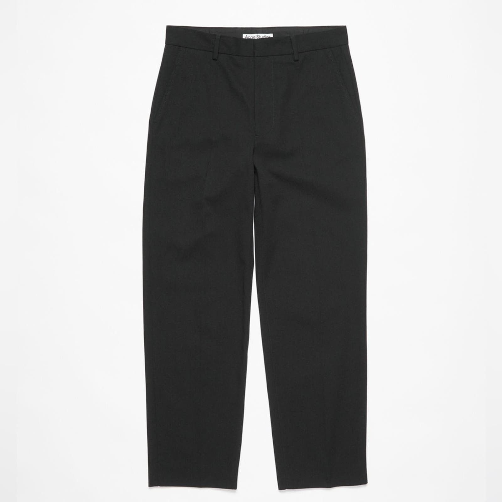 Image of Acne Studios Twill Cotton-Blend Trousers In Black 50 Us 36, Men's