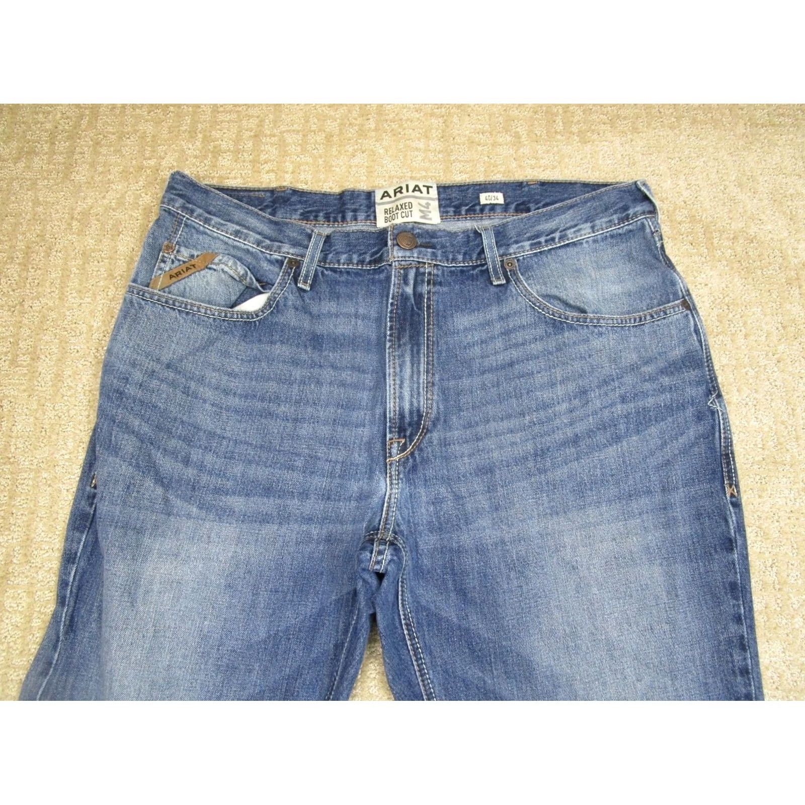 Ariat Ariat Jeans Men 40x34 Blue Bootcut Denim M4 Cargo 5-Pocket Size US 40 / EU 56 - 2 Thumbnail