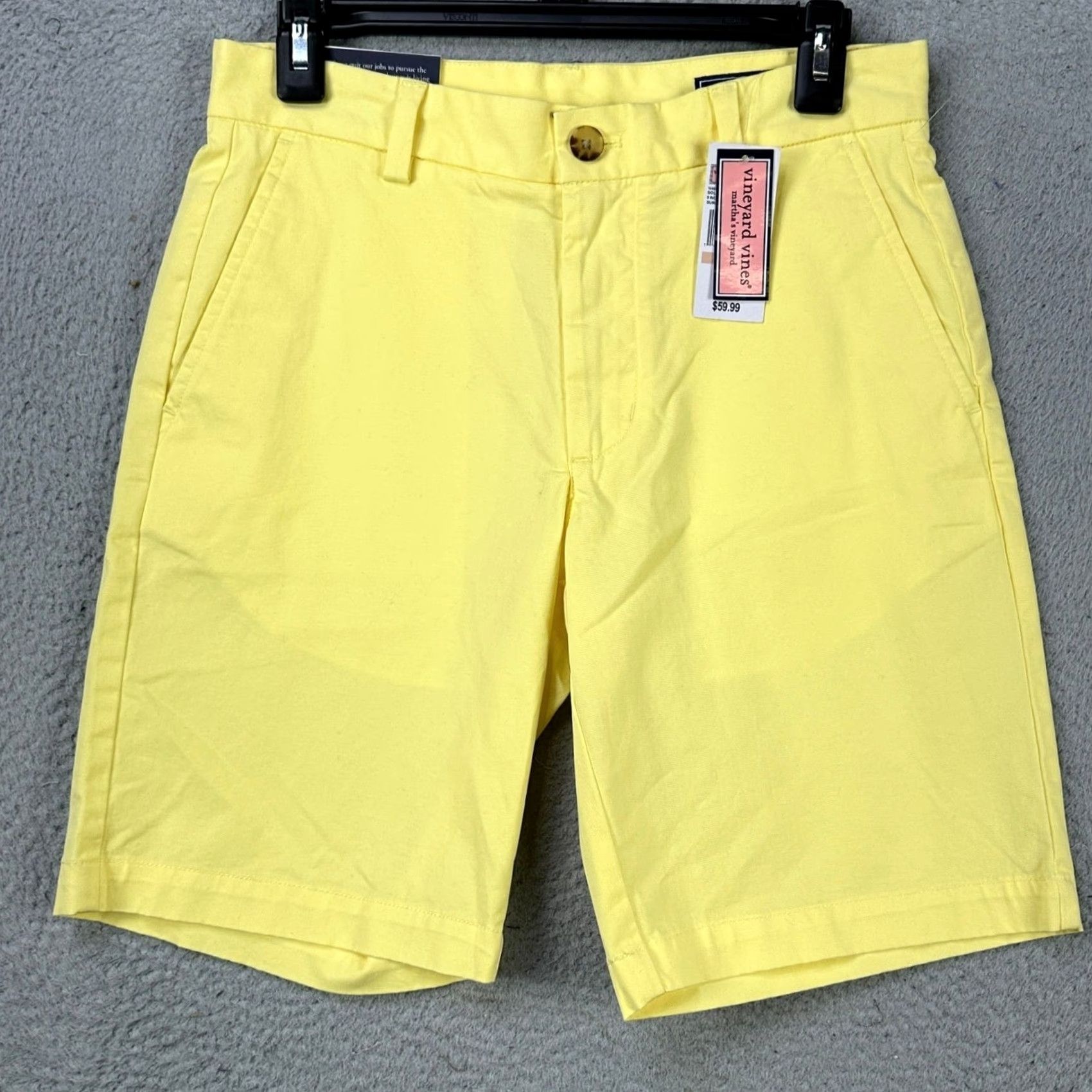 Vineyard Vines Vineyard Vines Mens Breaker Shorts Khaki Yellow Flat Front 28X9 Pockets Logo NEW Regular Inseam 9 Mens Size US 28 / EU 44 - 2 Thumbnail