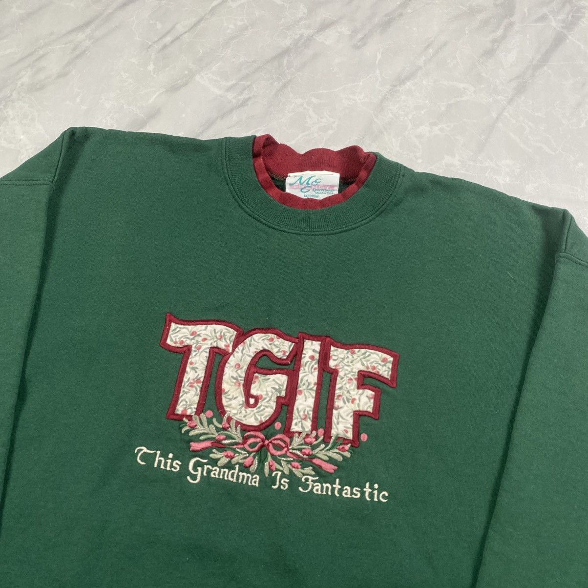 Other Vintage 90s M&C TGIF Wording Crewneck Size US M / EU 48-50 / 2 - 2 Thumbnail