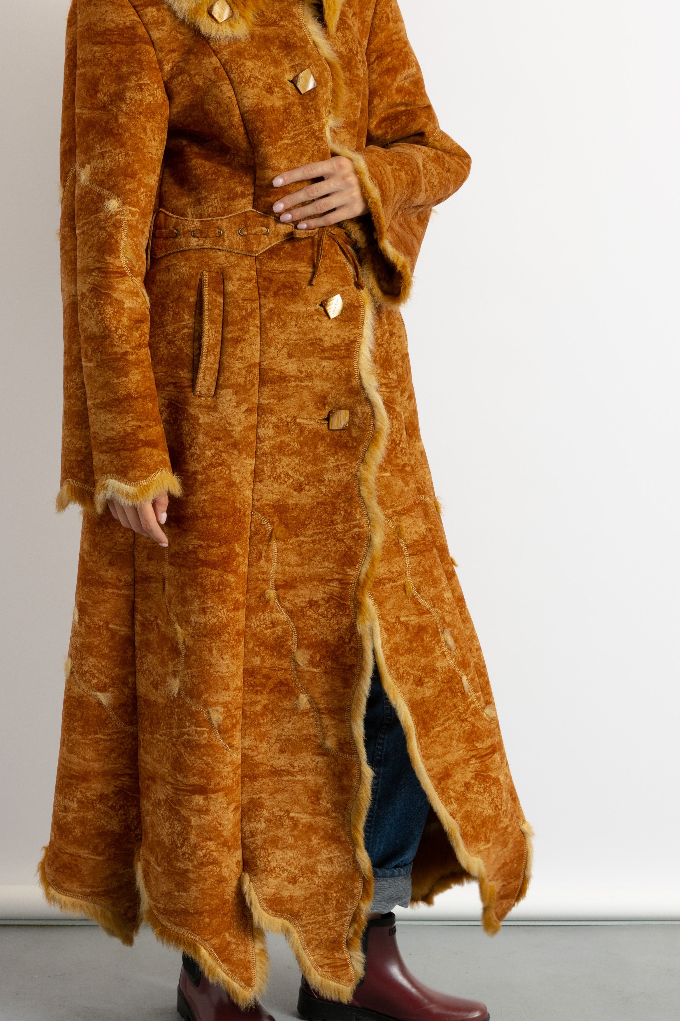 Vintage Vintage Vegan Suede Sheepskin Leather Shearling 8691 Size M / US 6-8 / IT 42-44 - 5 Thumbnail