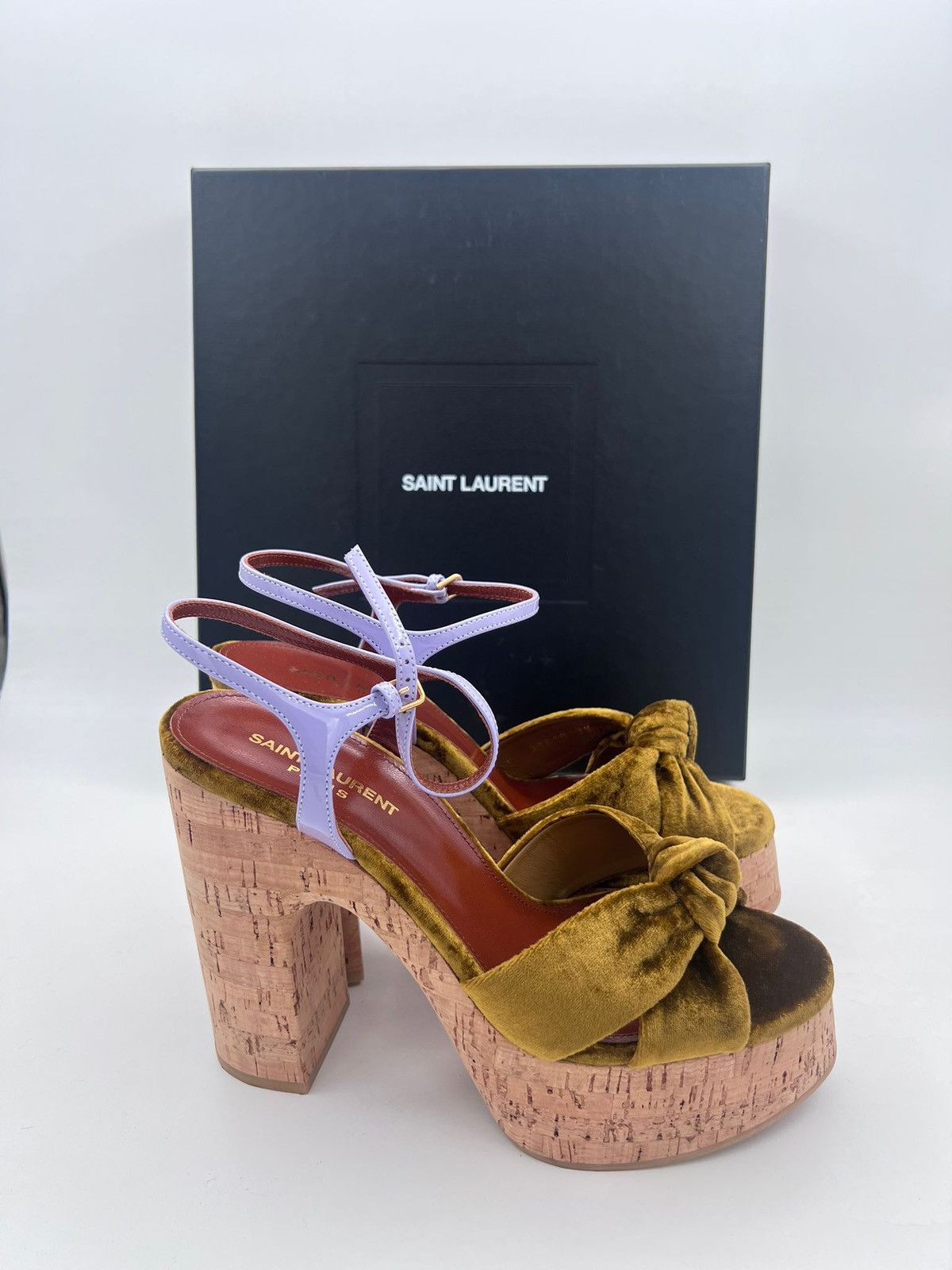 Saint Laurent Paris New Saint Laurent Bianca women cork platforms IT39/US 9/UK 6 Size US 9 / IT 39 - 1 Thumbnail