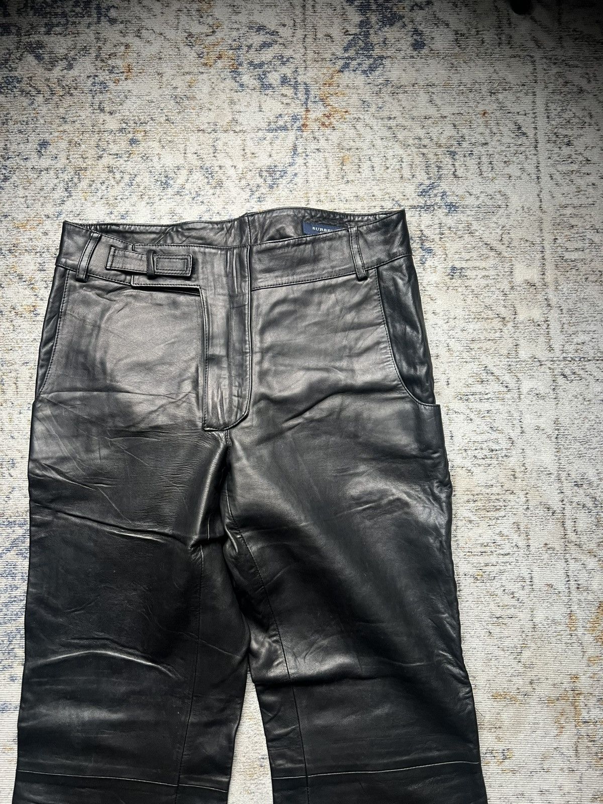 Burberry Burberry Boot Cut Black Leather Pants Size US 30 / EU 46 - 3 Thumbnail