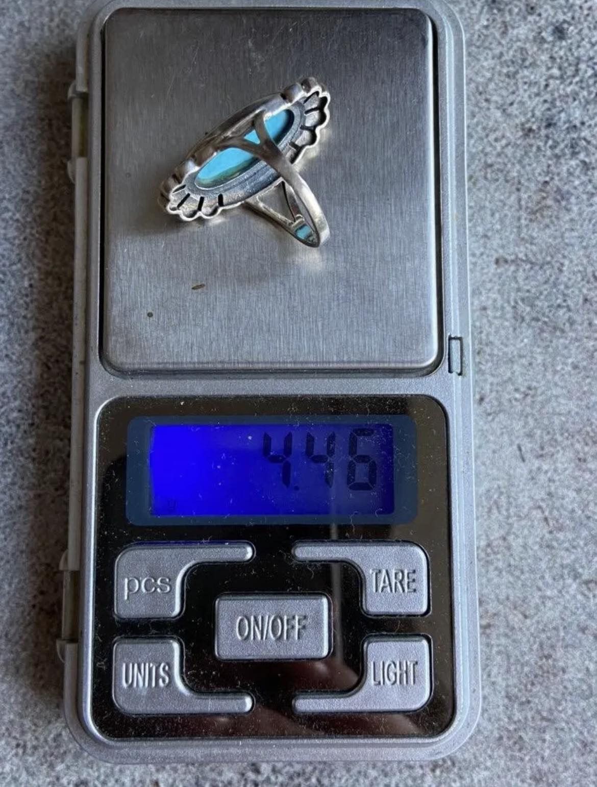 Jewelry Vintage Sterling Silver 925 Ring Natural Turquoise Size 6 Size ONE SIZE - 8 Thumbnail
