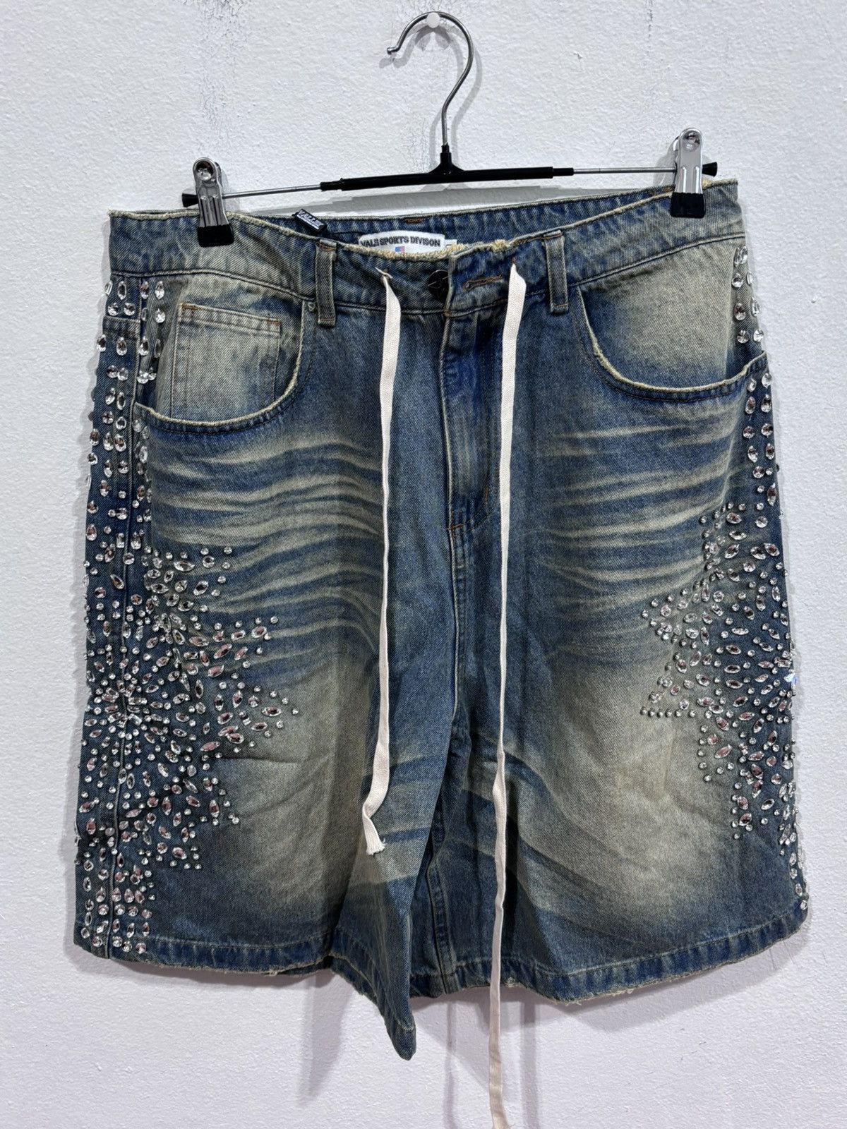 Vale Vale Forever Sirens Crystal Jean Shorts Blue Size US 30 / EU 46 - 1 Thumbnail