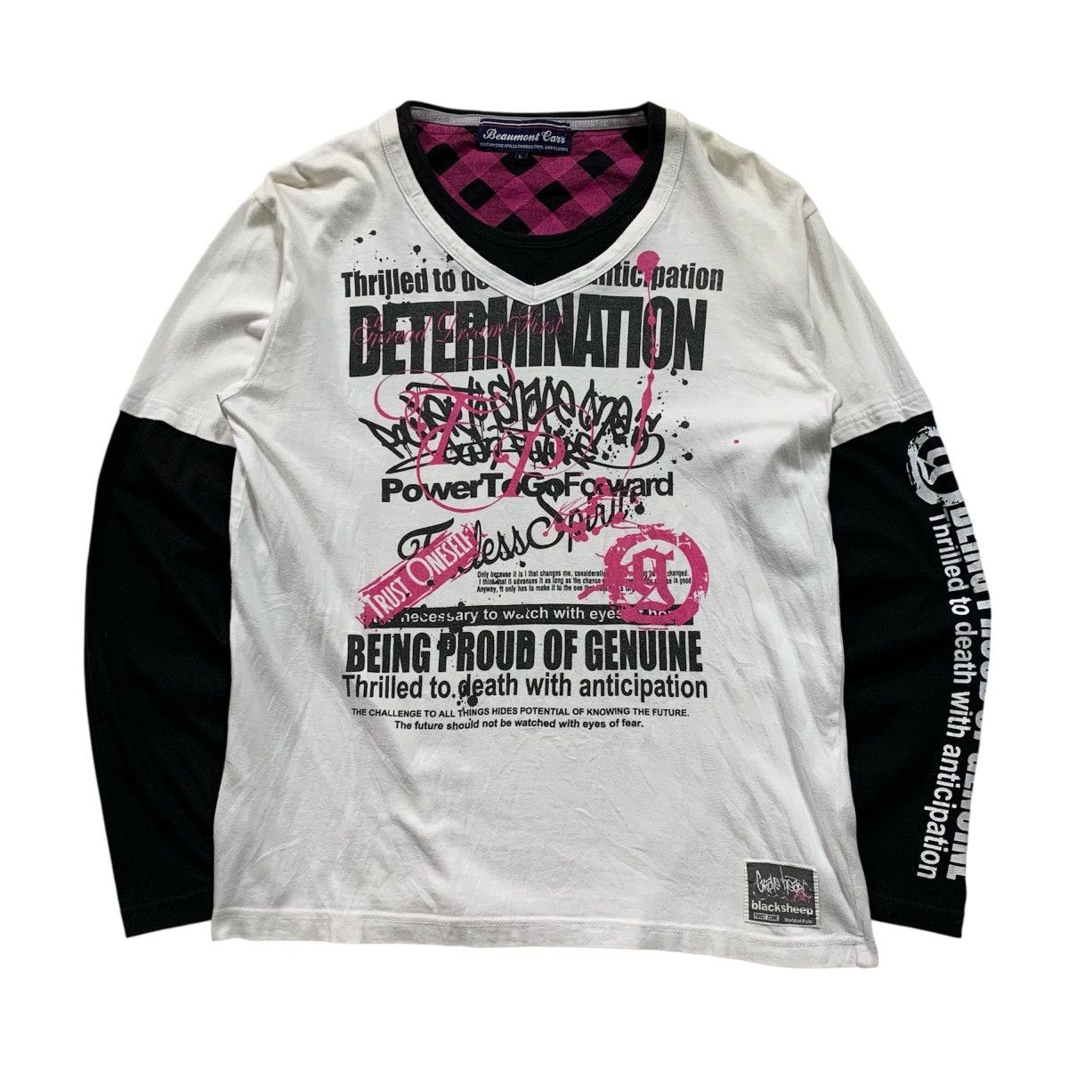 Japanese Brand Beaumont Carr Double Layer Longsleeve Poem V-keii Lgb Style Size US L / EU 52-54 / 3 - 1 Thumbnail