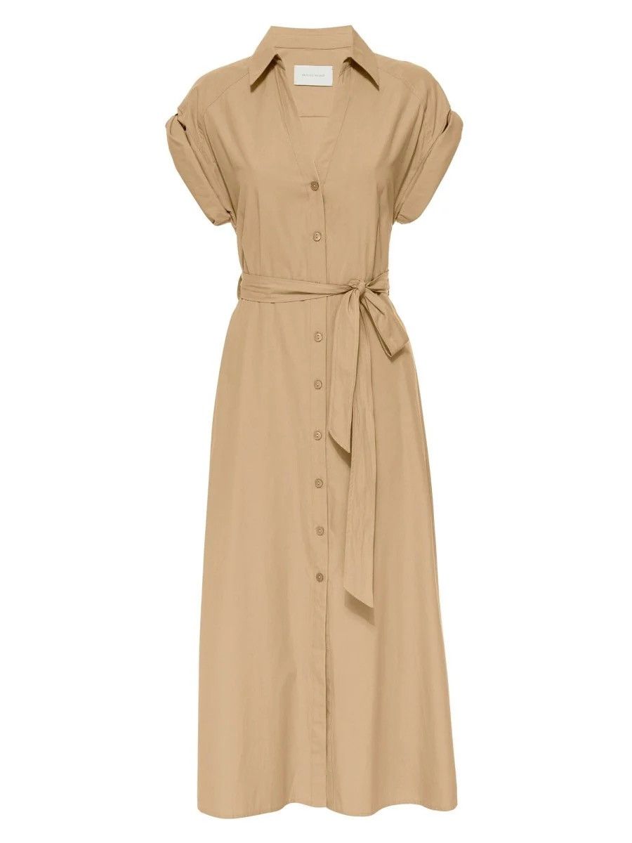 NWT Brochu Walker Tan Button-Up Fia Dress