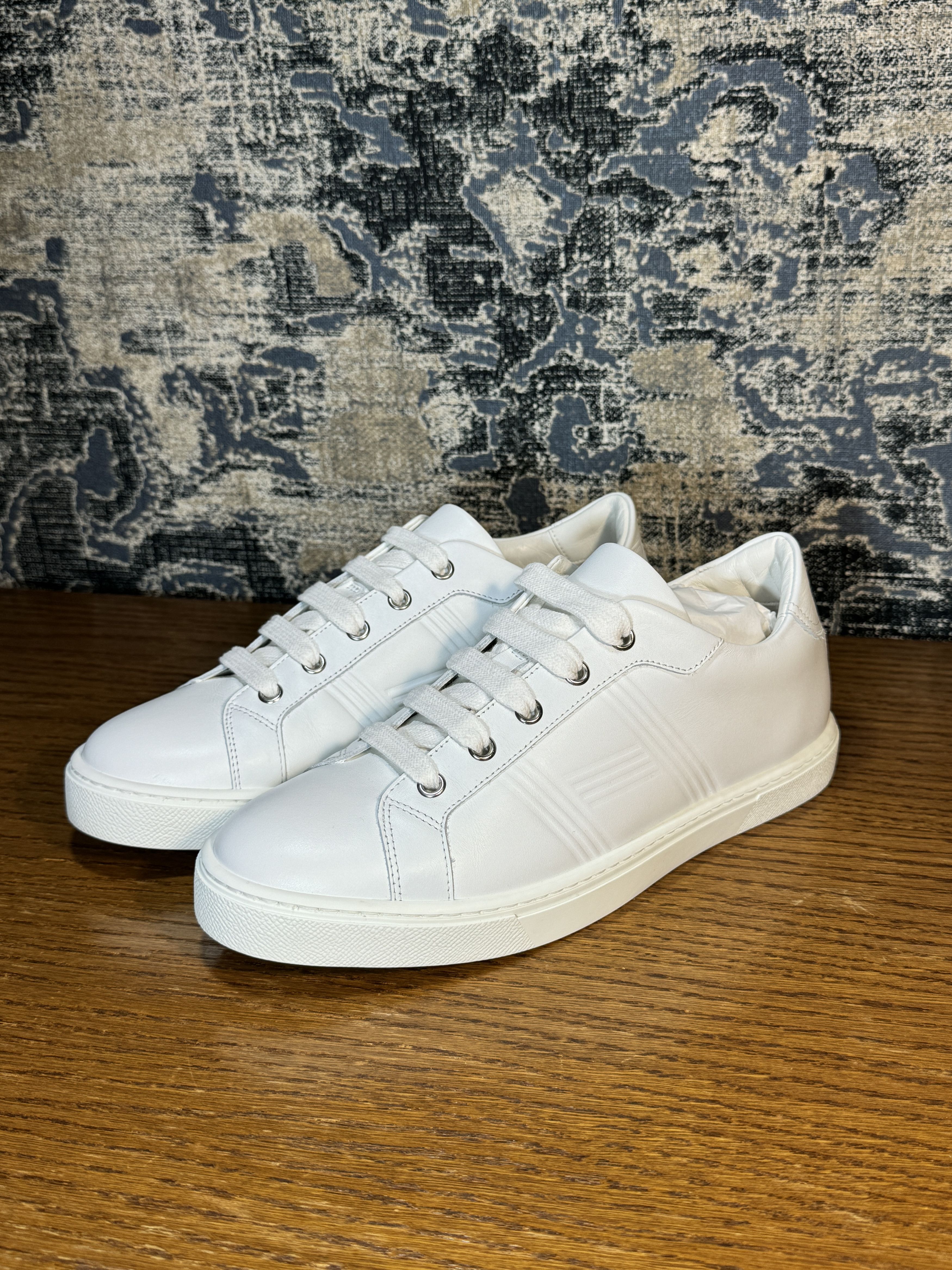 Hermès Avantage white leather sneakers