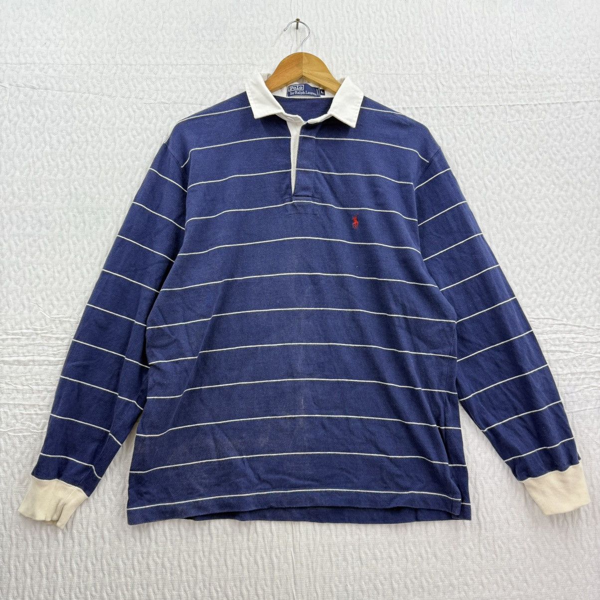 Polo Ralph Lauren Polo by Ralph Lauren white blue stripes Size US L / EU 52-54 / 3 - 1 Thumbnail
