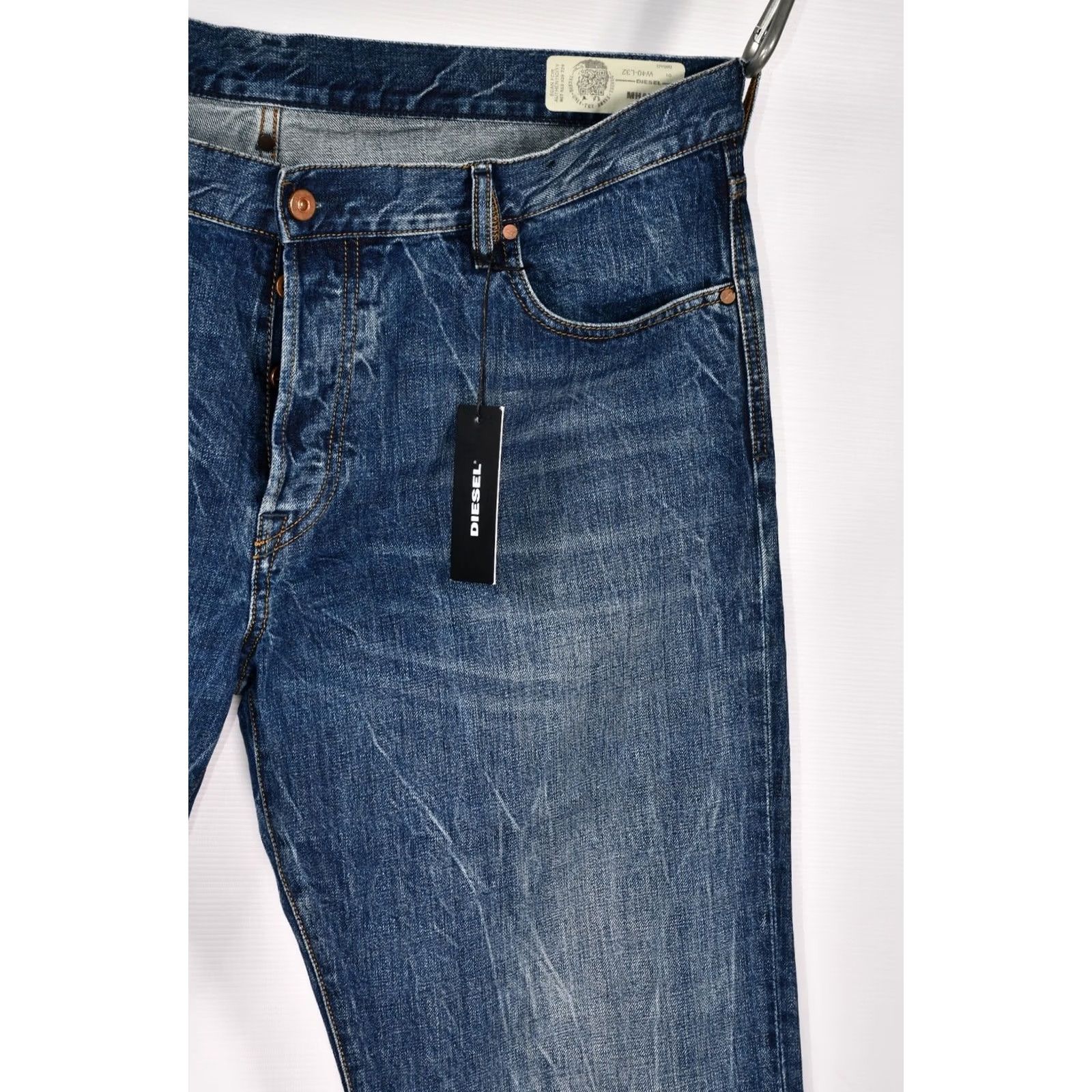 Diesel DIESEL Mharky 080AG Jeans Slim Skinny Distressed Blue W40/L32 Men Size US 40 / EU 56 - 5 Thumbnail