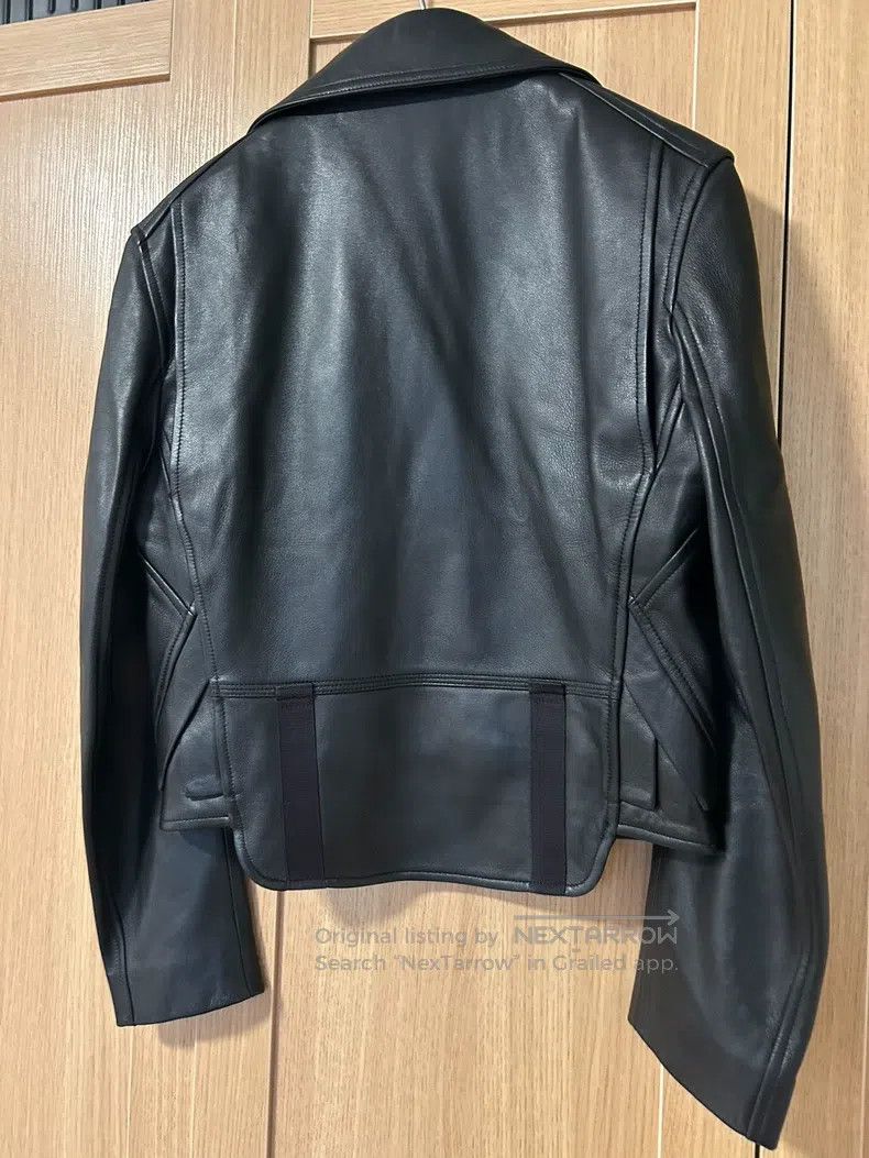 Helmut Lang Black genuine leather biker jacket with classi
