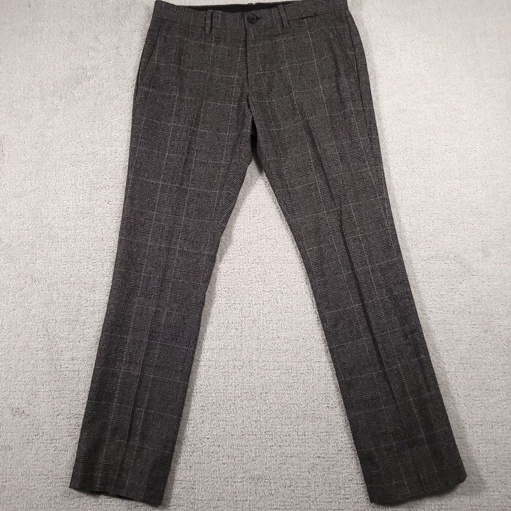 Vintage Penguin Munsingwear Plaid Wool Blend Dress Pants Mens 32 Gray Straight 33X31.5 Inseam 32 Size US 32 / EU 48 - 2 Thumbnail