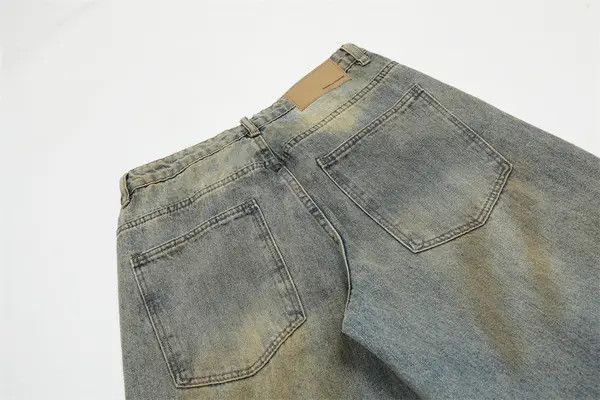 Vintage Men's loose distressed casual vintage dirty-dyed jeans Size US 32 / EU 48 - 5 Thumbnail