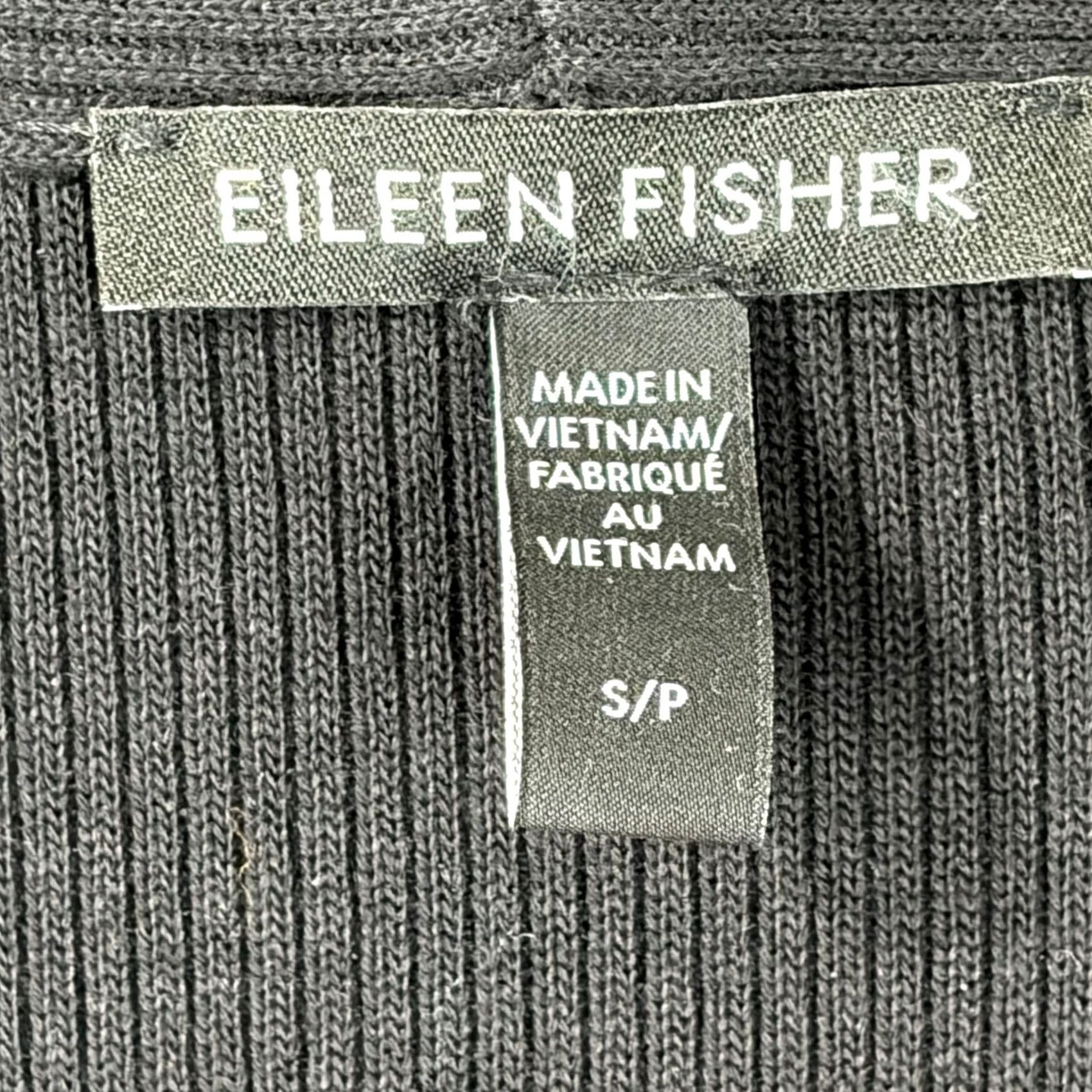 Eileen Fisher Eileen Fisher Womens Black Ribbed Open Front Cardigan Elbow Sleeve S Size S / US 4 / IT 40 - 3 Thumbnail