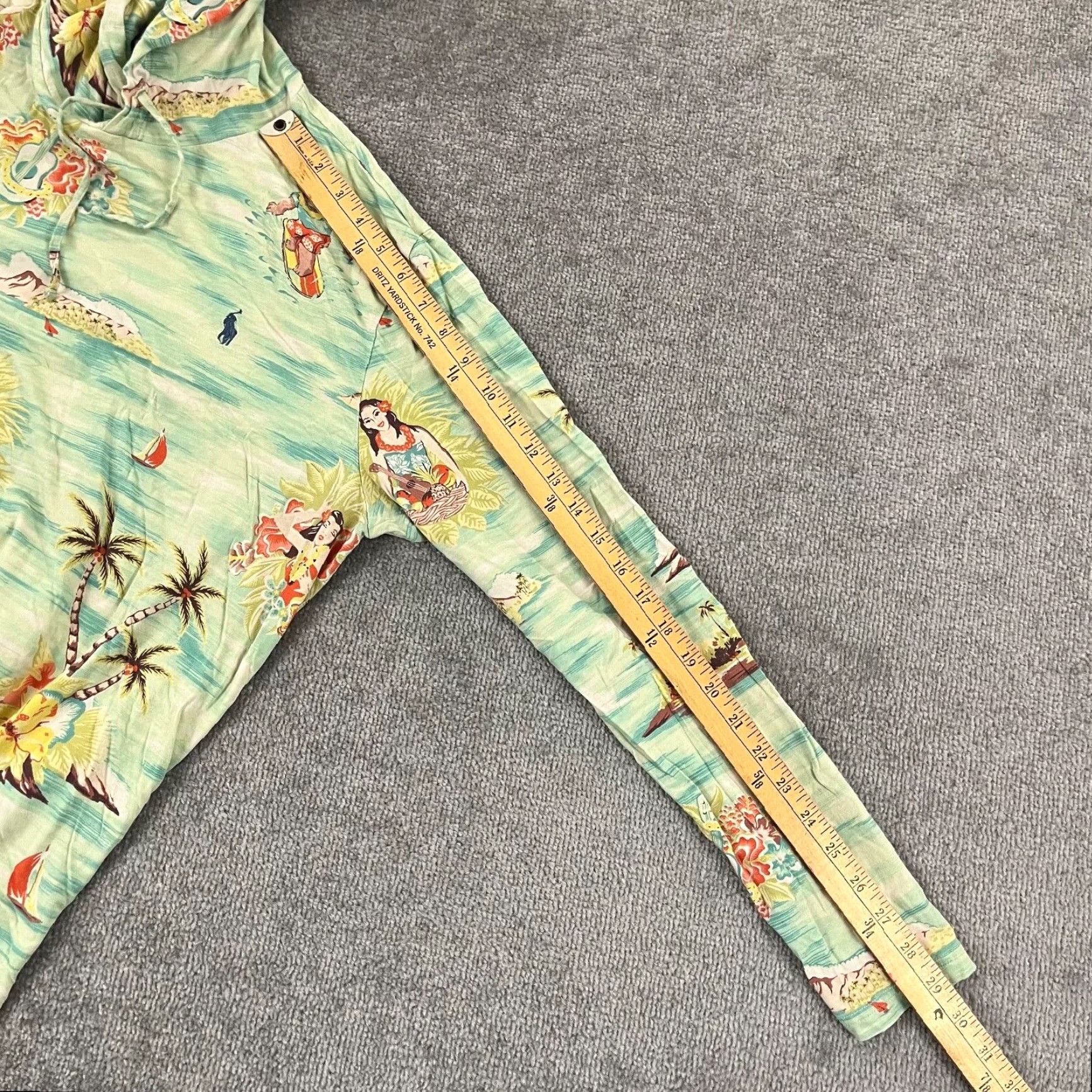 Polo Ralph Lauren VINTAGE Polo Ralph Lauren Men's Jacket Large Blue Floral Hawaiian Bear Hoodie Casual Winter Size US L / EU 52-54 / 3 - 6 Thumbnail