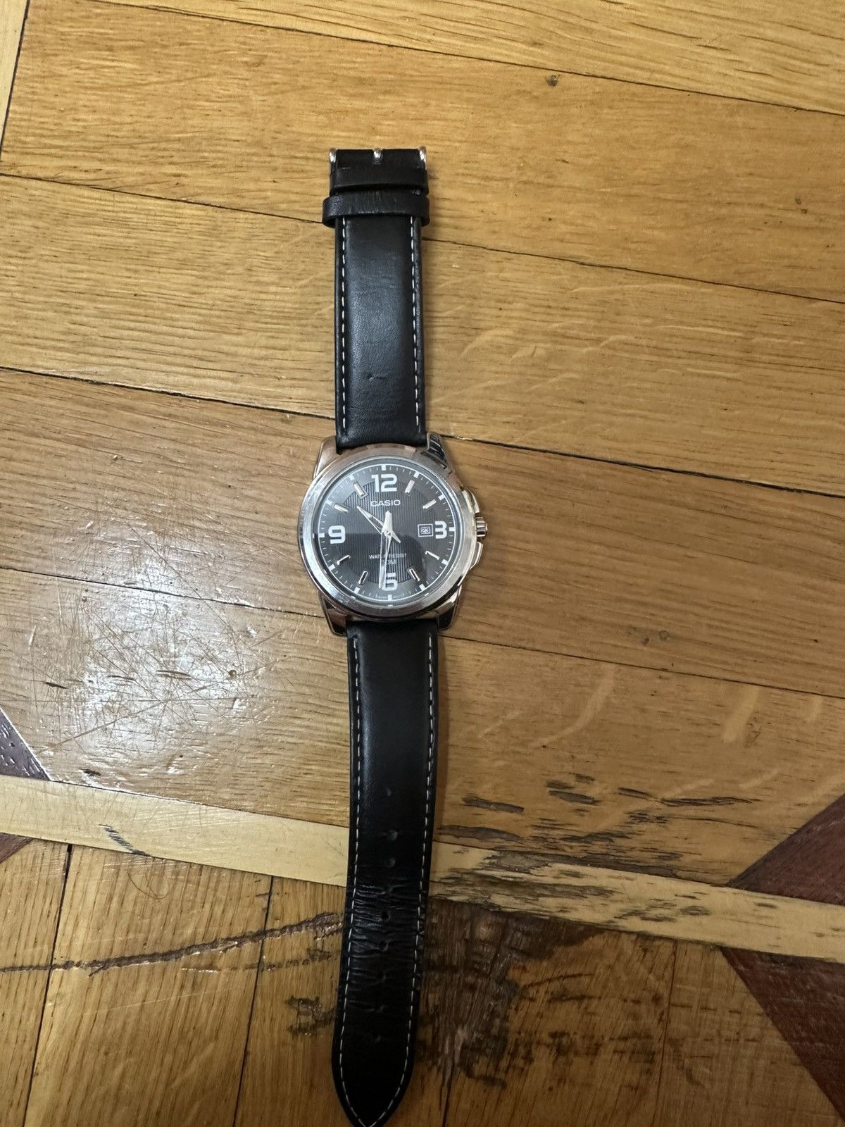 Casio Casio MTP-1314L-8A watch black leather band Size ONE SIZE - 2 Thumbnail