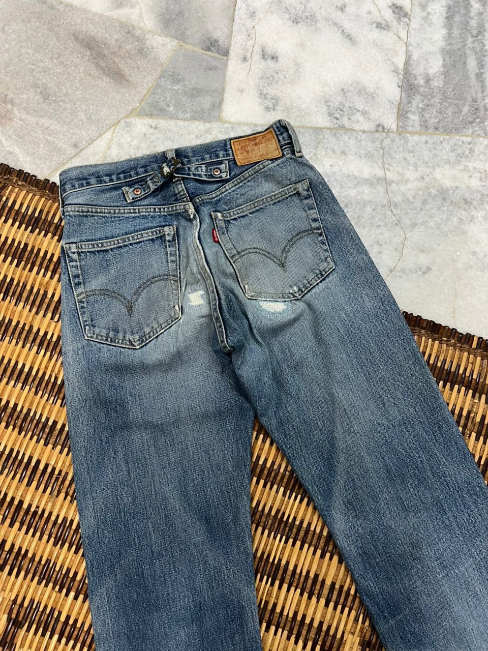 Levi's Vintage Clothing Vintage LVC Levis 702 buckle Back selvedge Jeans Size US 28 / EU 44 - 6 Thumbnail