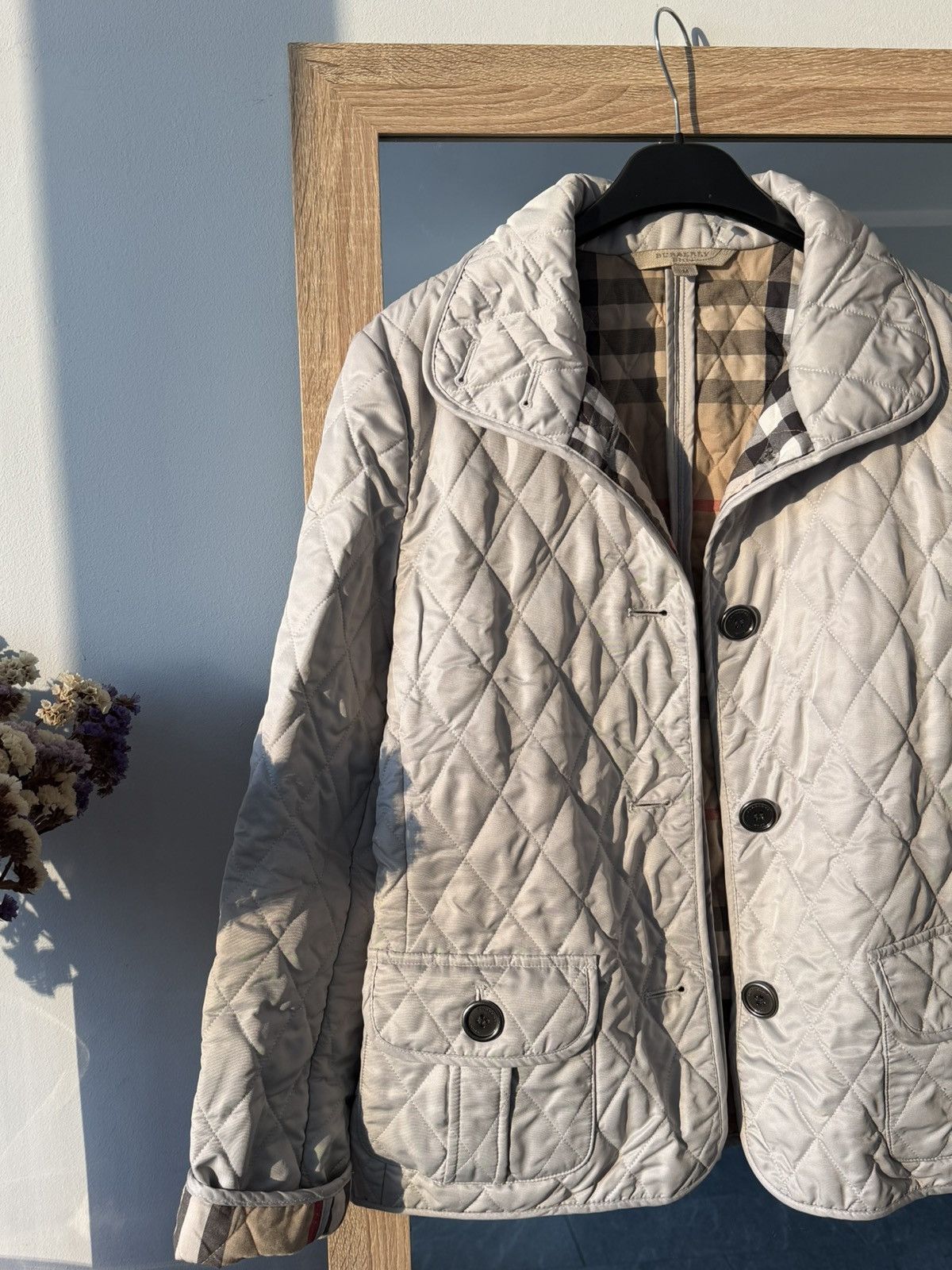 Burberry Vintage jacket quilted burberry brit gray medium Size M / US 6-8 / IT 42-44 - 4 Thumbnail