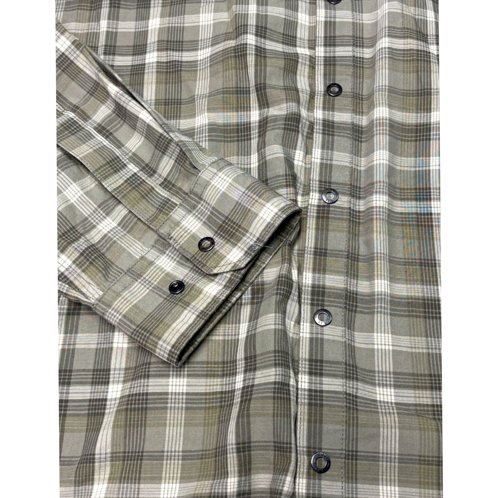 Vintage 5.11 Tactical Shirt Mens Large Long Sleeve Plaid Button Down Olive Green Tan Size US L / EU 52-54 / 3 - 3 Thumbnail