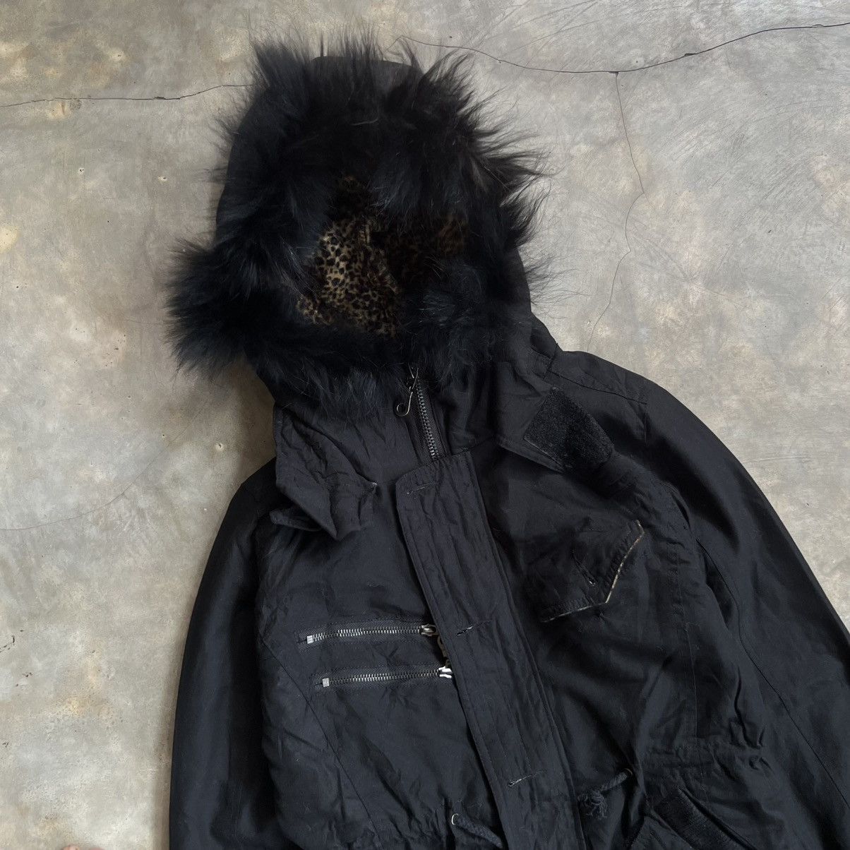 14th Addiction 2000s Cavari A 14th style Fur Hoodie Parka Jacket Size US M / EU 48-50 / 2 - 2 Thumbnail