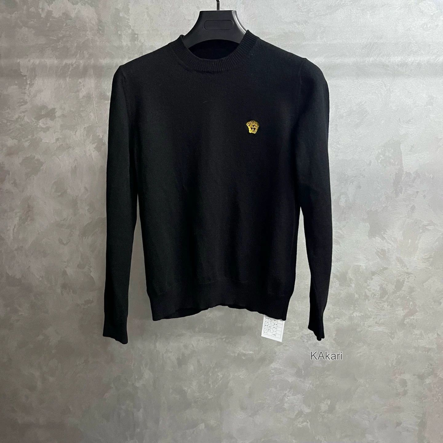 Versace Versace Black Crew Neck Pullover Sweater Size US M / EU 48-50 / 2 - 1 Thumbnail