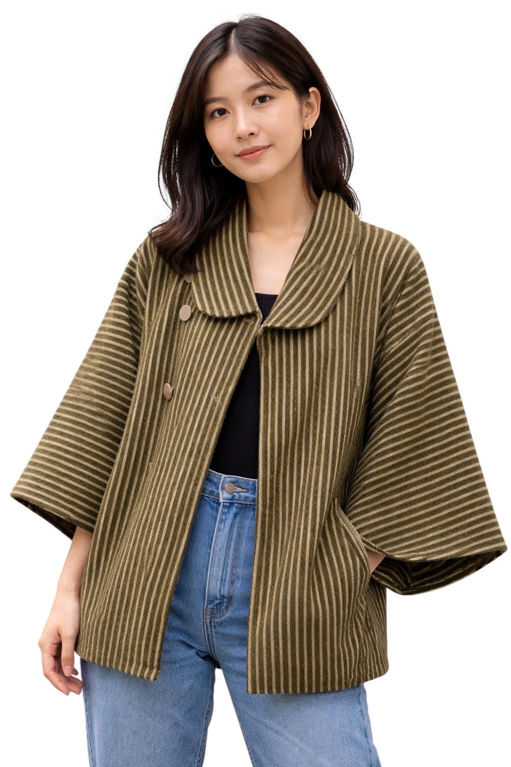 Japanese Brand Rare Japan Wool Stripe Kimono Jacket – Archive Samurai Vibes Size US L / EU 52-54 / 3 - 3 Thumbnail