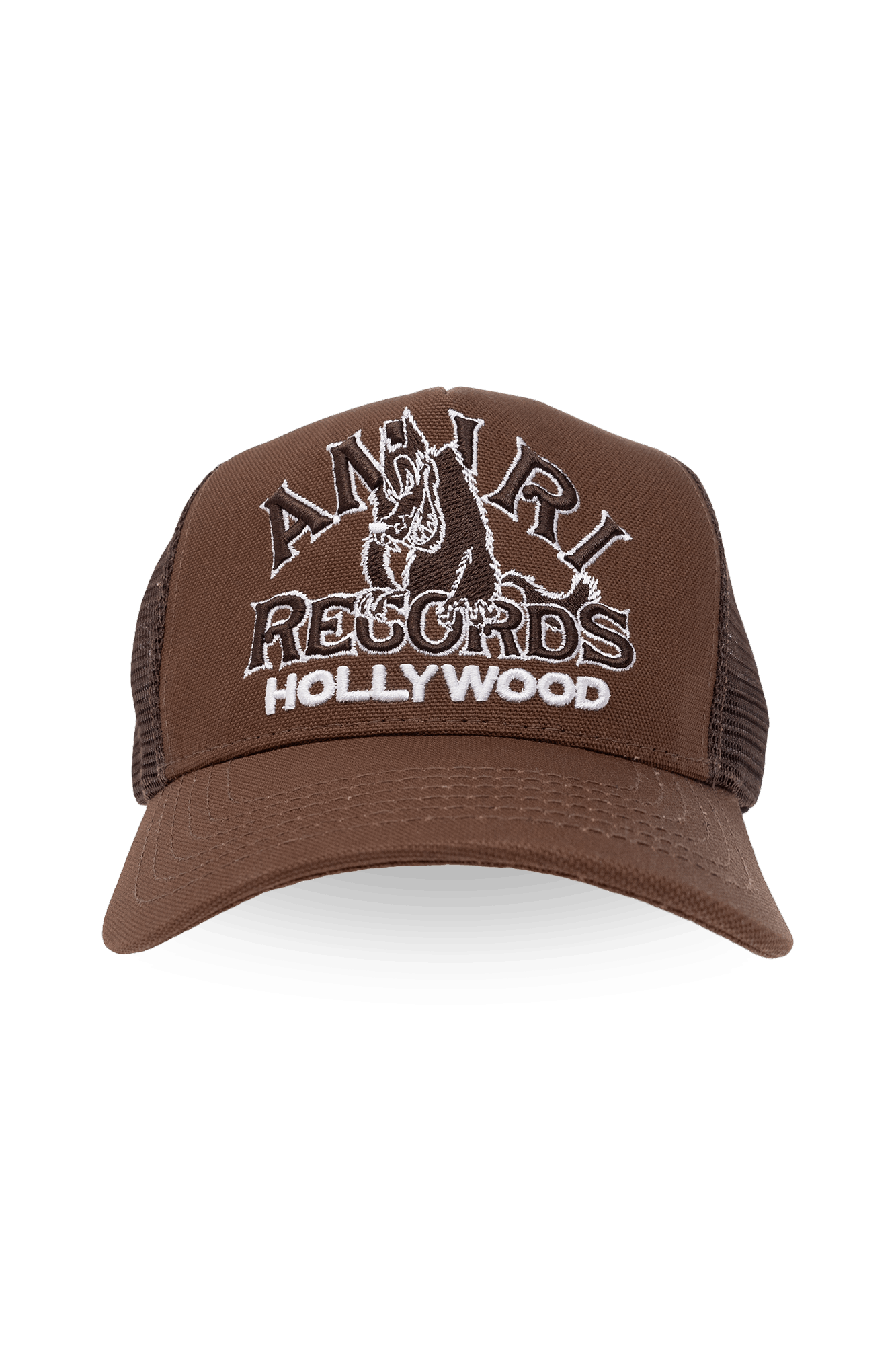 Amiri o1gr1nt0325 Size: OS / Wolf Logo Trucker Cap / Hat in Acorn Size ONE SIZE - 1 Thumbnail