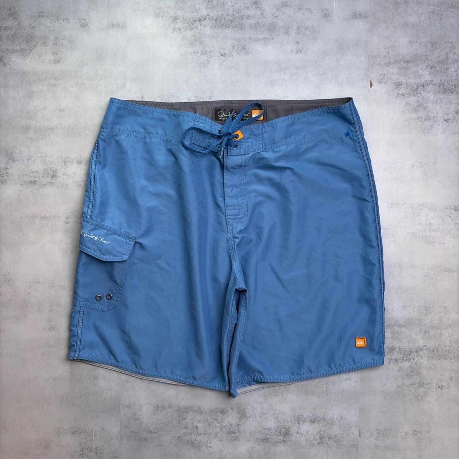 Quiksilver Y2K Light Blue Quiksilver Surf Grunge Baggy Board Shorts Size US 33 - 1 Thumbnail
