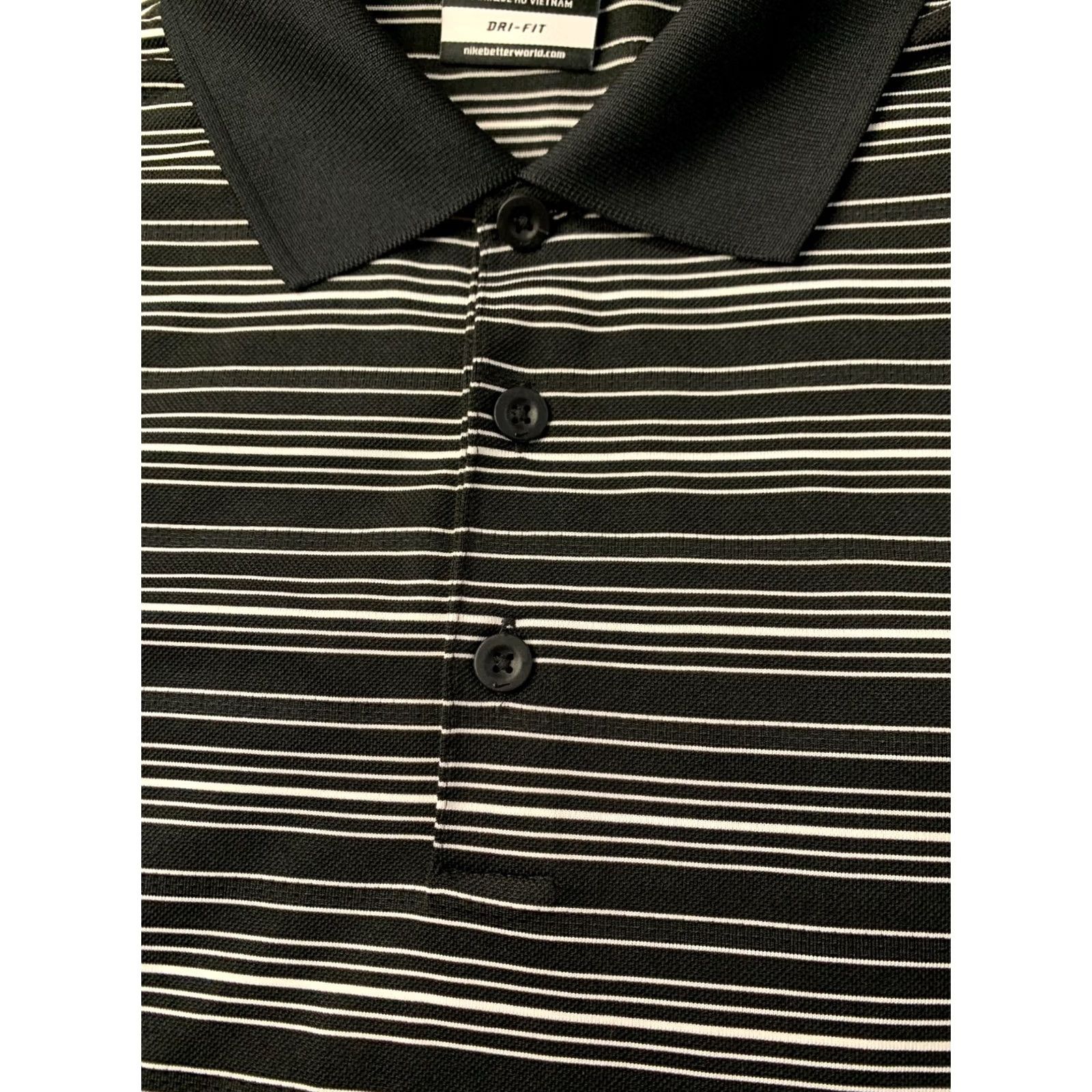 Nike NIKE DRI-FIT GOLF Polo Shirt Mens M Black White 2012 Jersey Short Sleeve Polo Nike Golf Shirt Size US M / EU 48-50 / 2 - 4 Thumbnail