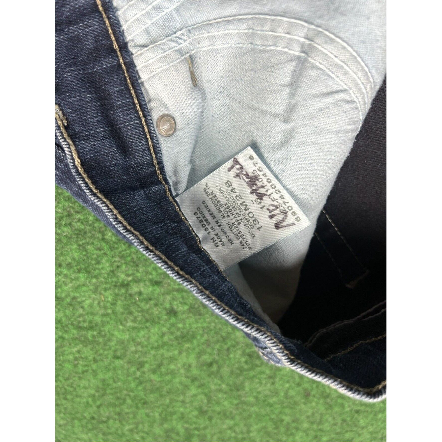Lee Riders by Lee Womens 16 Mid Rise Denim Jeans Dark Wash Blue Zip 32x32.5 Size 38" / US 16 / IT 52 - 7 Thumbnail
