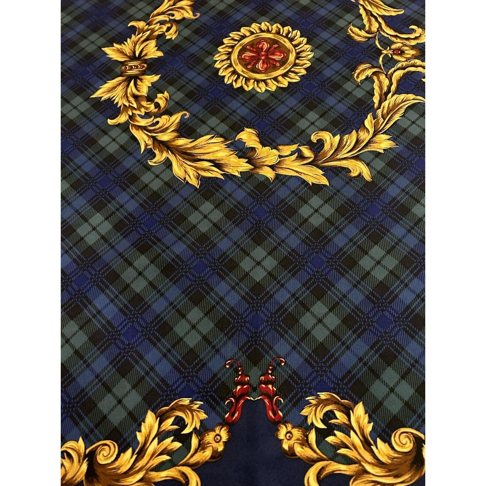 Ralph Lauren LAUREN RALPH LAUREN Tricolor Baroque Print Scarf Silk Italy Size ONE SIZE - 7 Thumbnail