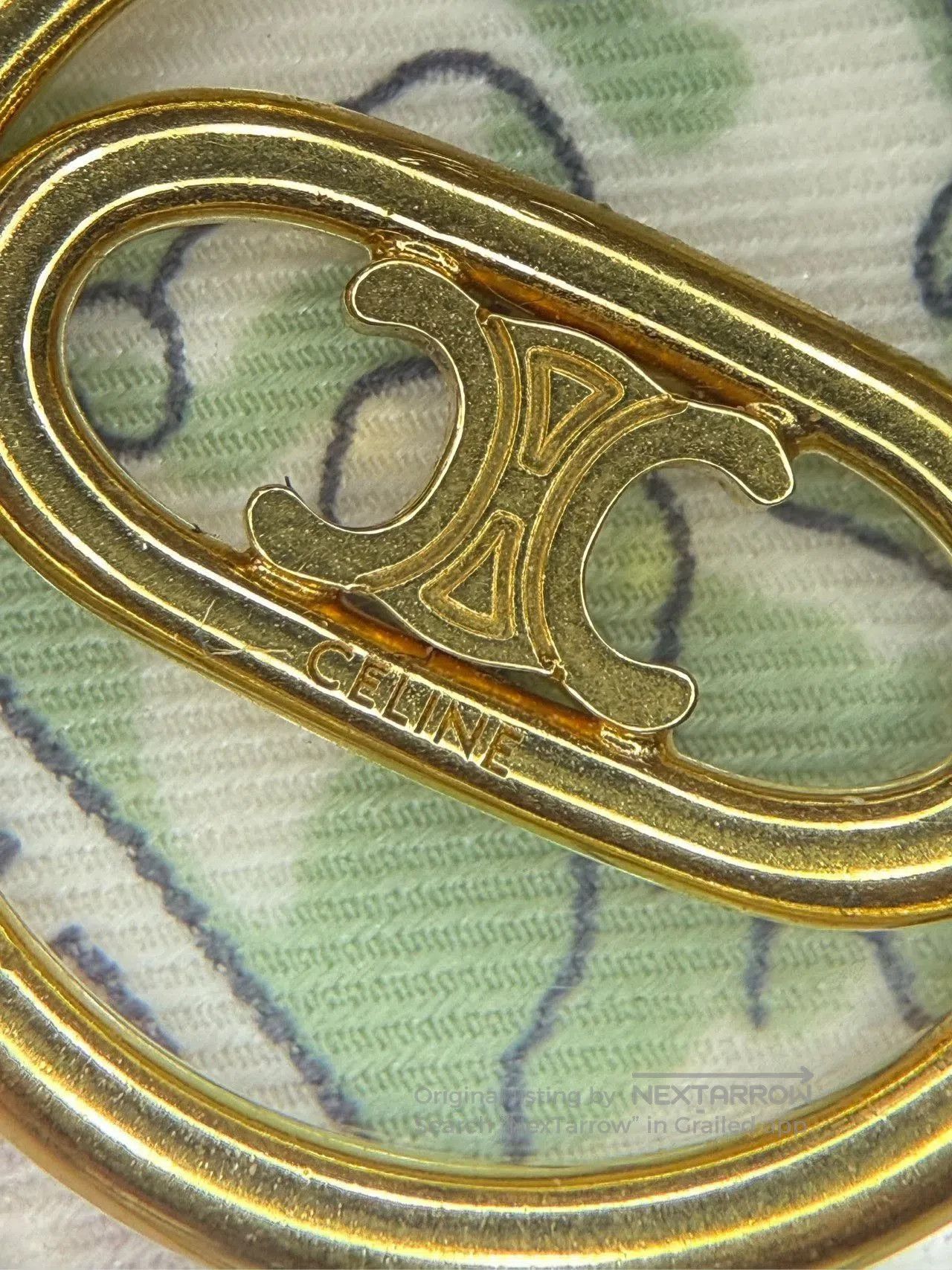 Celine Celine Large C Golden Earrings. Size ONE SIZE - 4 Thumbnail