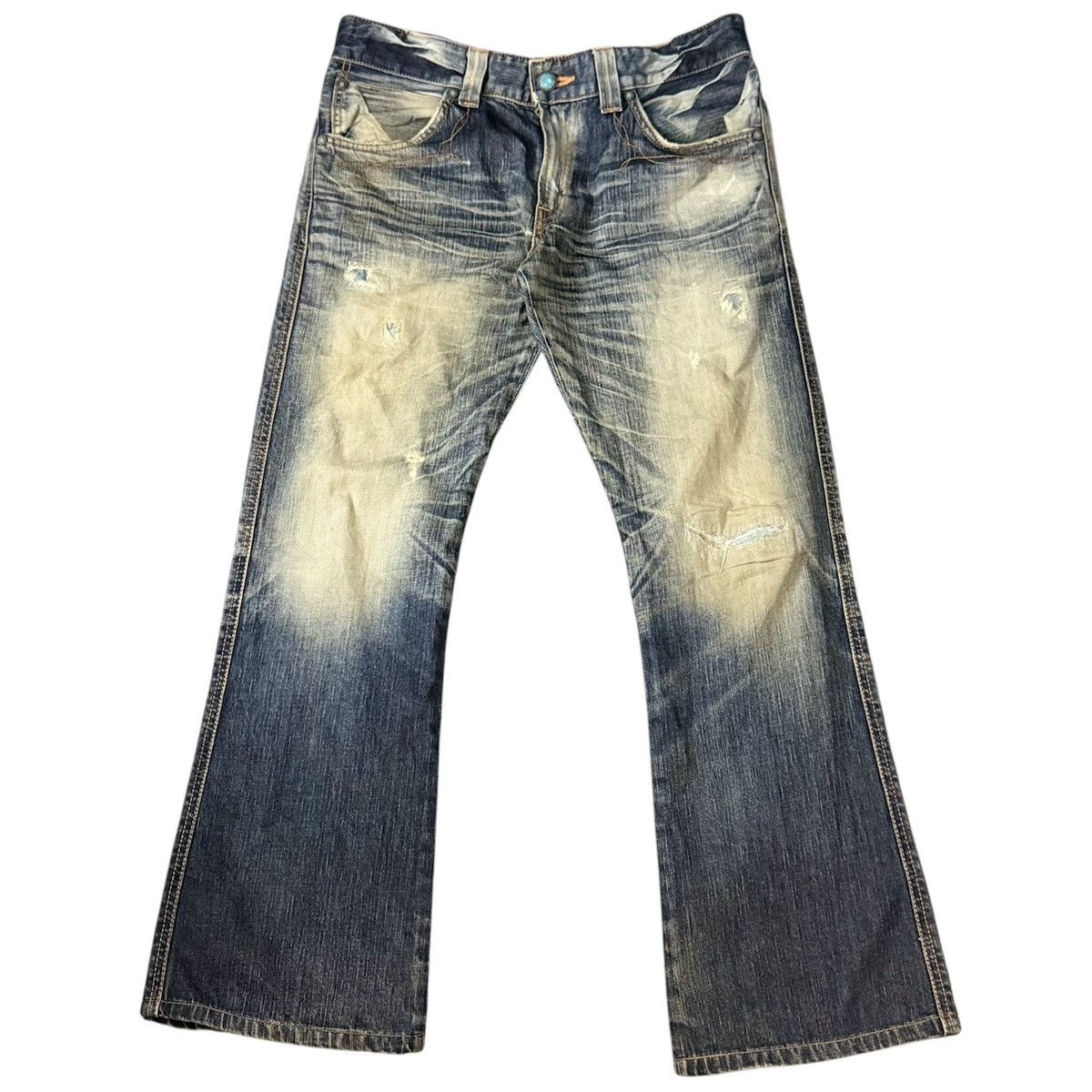 Kapital Vintage Flared Thrashed Edwin Clawmark Jeans Denim Size US 32 / EU 48 - 3 Thumbnail