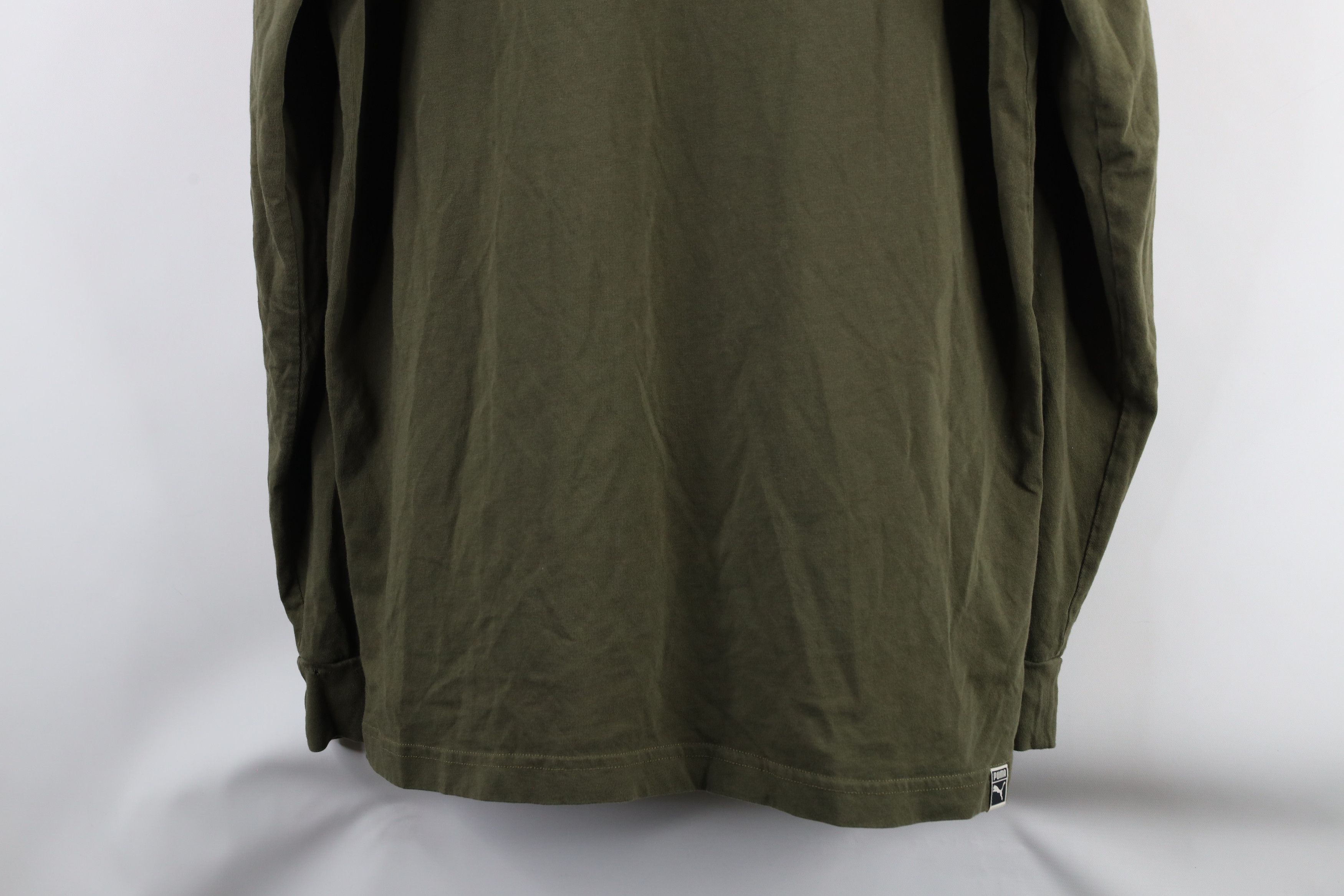 Puma × Vintage Vintage 90s Puma Out Long Sleeve Turtleneck T-Shirt Olive Size US XL / EU 56 / 4 - 10 Thumbnail