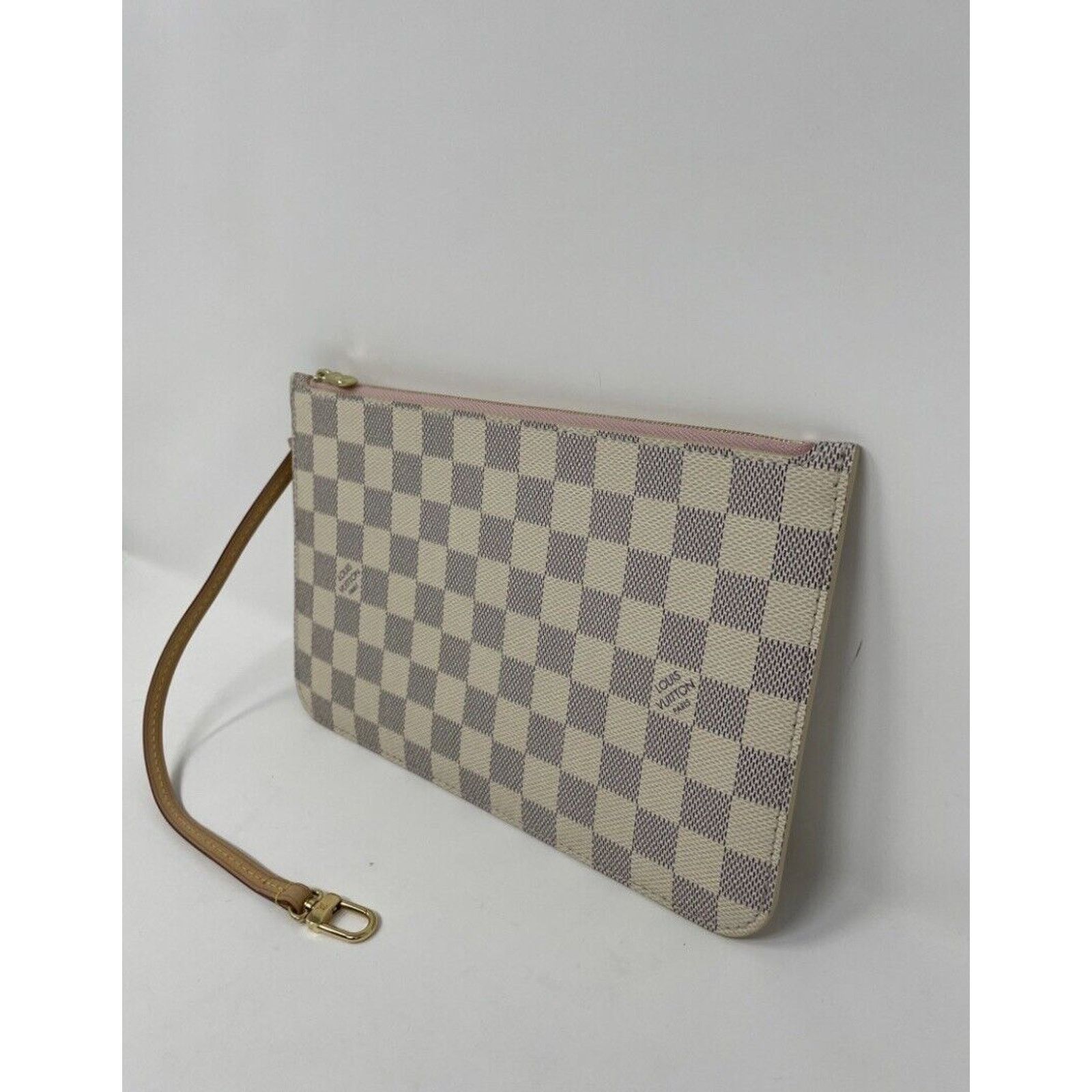Louis Vuitton Neverfull MM Damier Azur Rose Ballerine Pink Pochette Size ONE SIZE - 5 Thumbnail