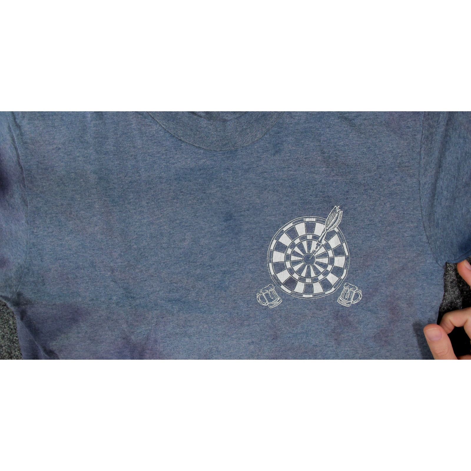 Hanes Hanes 80s Blue Bar Single Stitch Tie-Dye Darts Tee Slim M Size US M / EU 48-50 / 2 - 9 Thumbnail