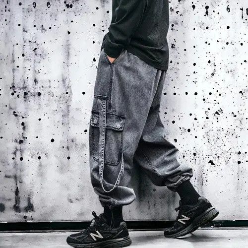 Jean Fukuoka x Kouno Gray Cargo Cropped Denim Jeans Size US 32 / EU 48 - 7 Thumbnail