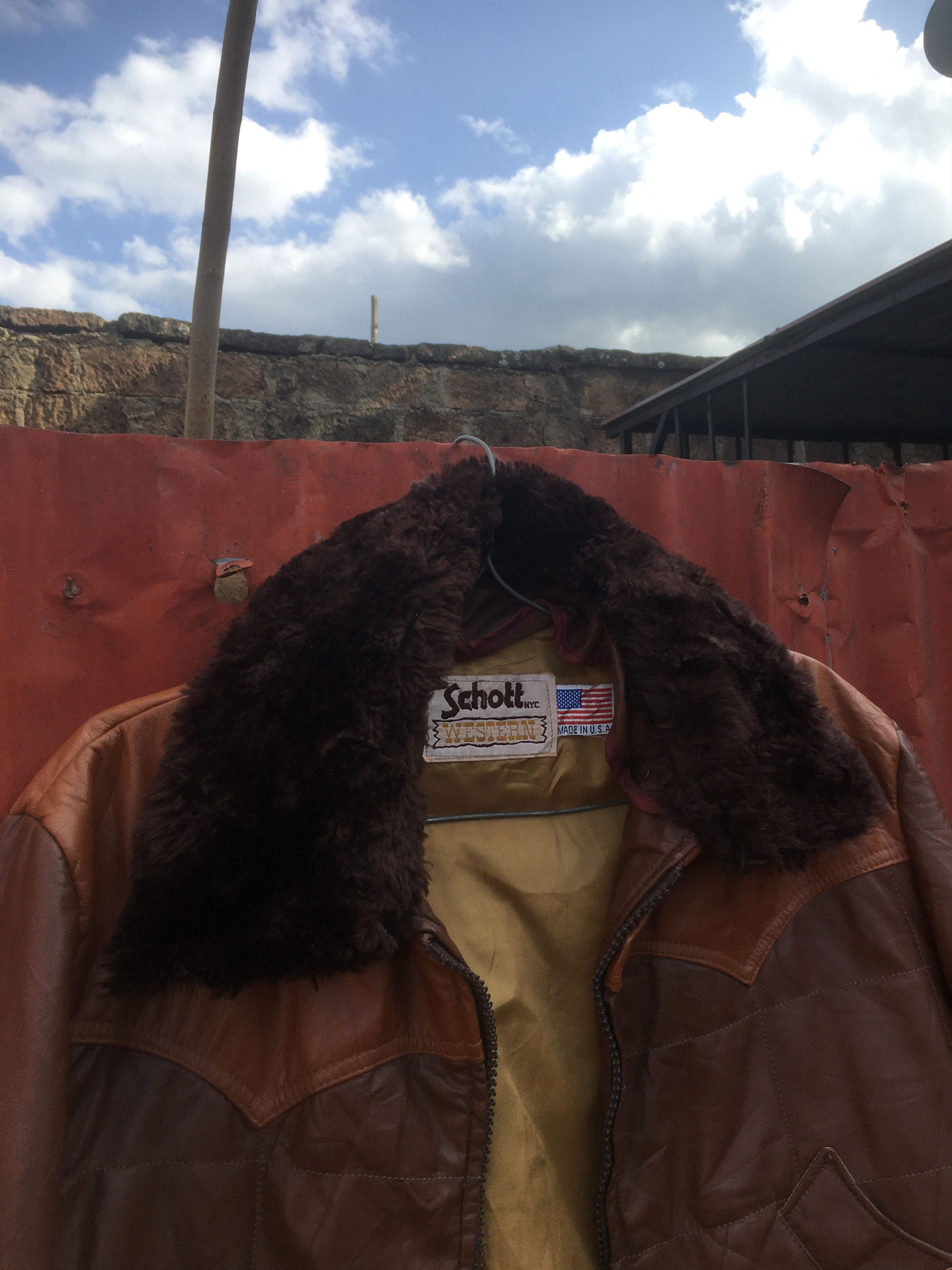Schott VTG Rare Schott NYC BROWN Bomber leather jacket sz USA 44 Size US L / EU 52-54 / 3 - 13 Thumbnail