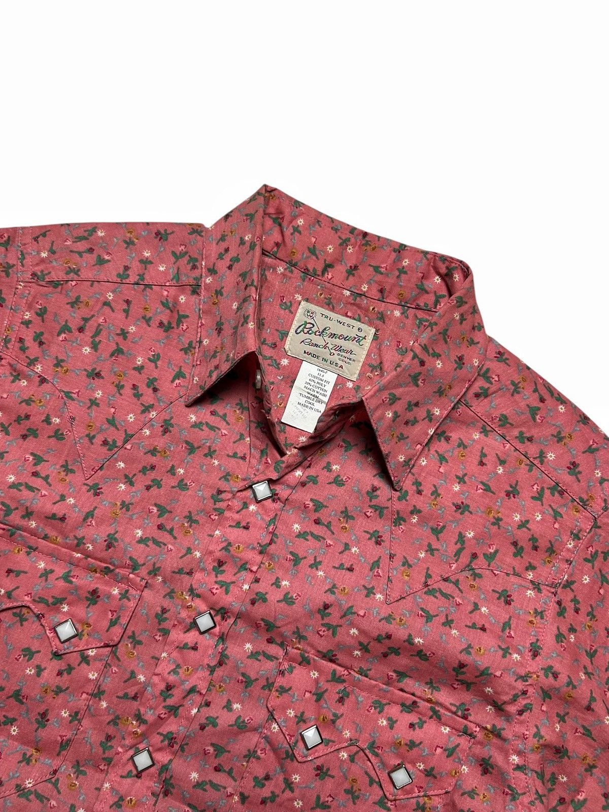 Rockmount Ranch Wear × Vintage Vintage Tru-West Rockmount Ranch Wear Shirt Mens Floral Size US M / EU 48-50 / 2 - 4 Thumbnail
