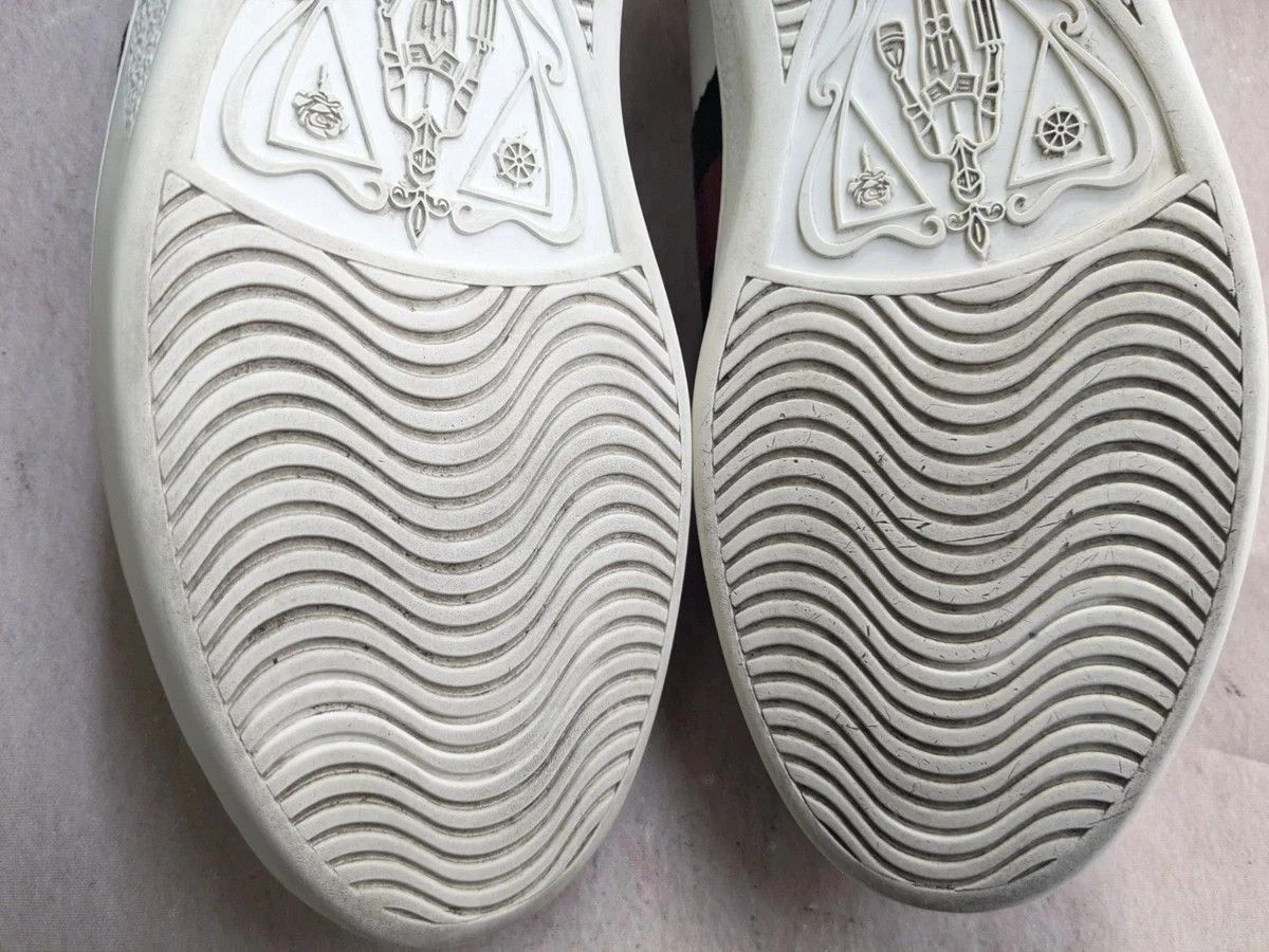 Gucci Gucci Ace Snake White 9 Leather Low Tops Size US 9 / EU 42 - 15 Thumbnail