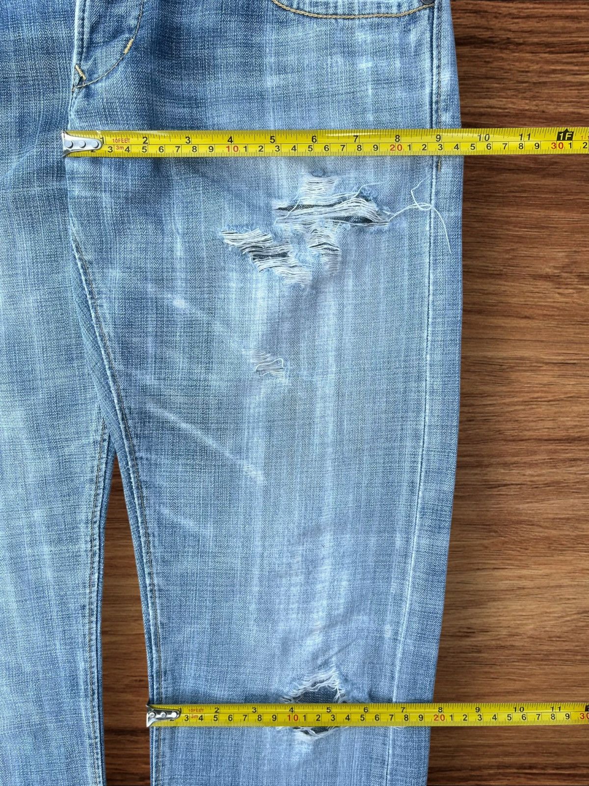 Japanese Brand Vintage Japanese Ant Gauge Distressed Frayed Leg Jeans Size US 30 / EU 46 - 17 Thumbnail