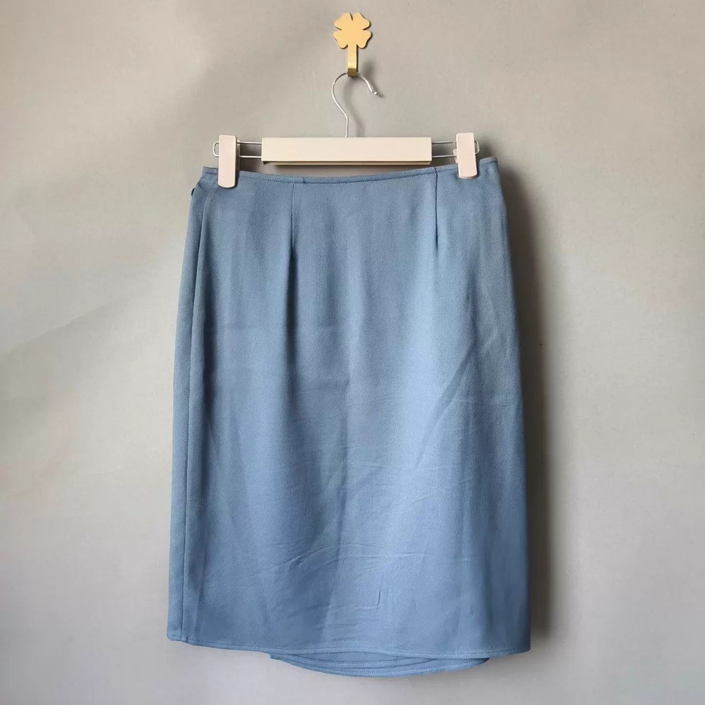 Hermes Hermes Blue Leather Buckle Skirt Size 34 99 New Size 25" / US 0 / IT 36 - 2 Thumbnail