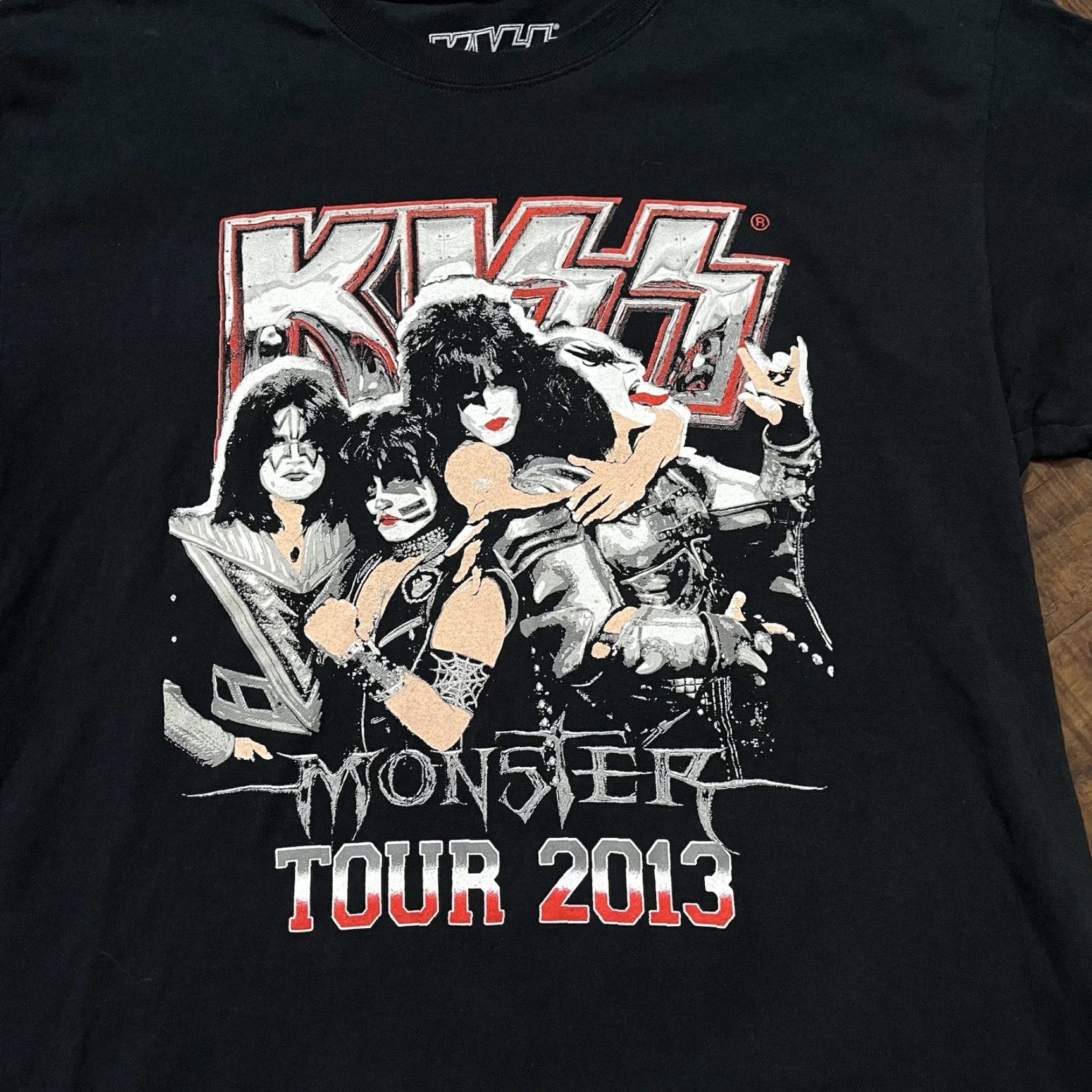 Doublet Kiss T Shirt Black Monster Tour 2013 Concert Metal Band Double Sided Mens Medium Size US M / EU 48-50 / 2 - 2 Thumbnail