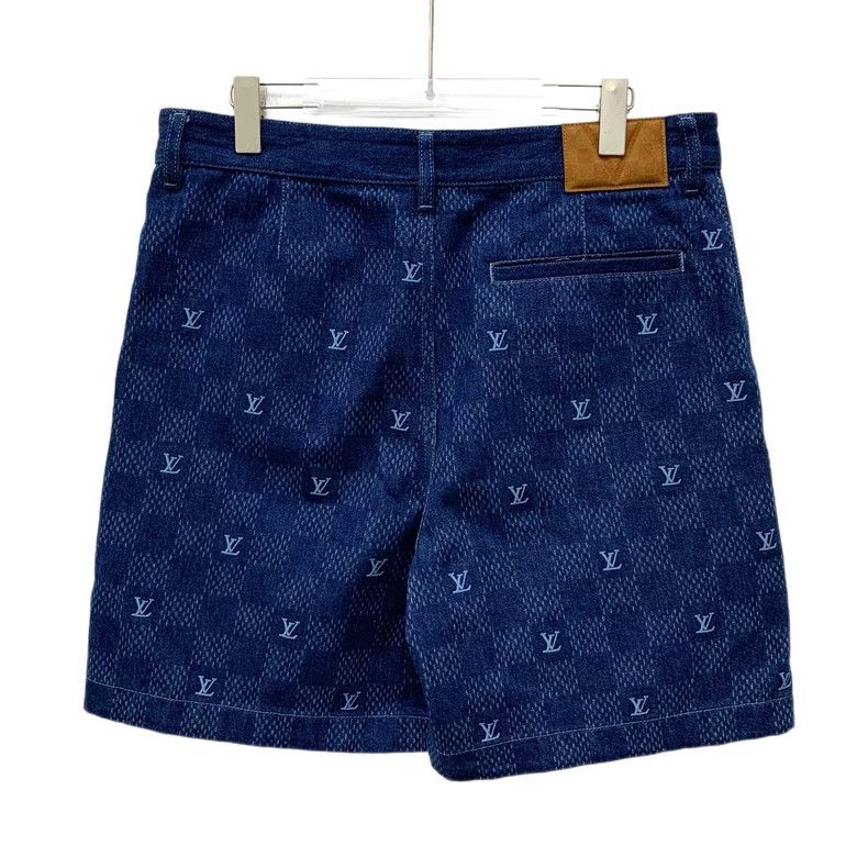 Louis Vuitton Louis Vuitton 24 dark blue checkerboard logo embroidered c Size US 32 / EU 48 - 2 Thumbnail