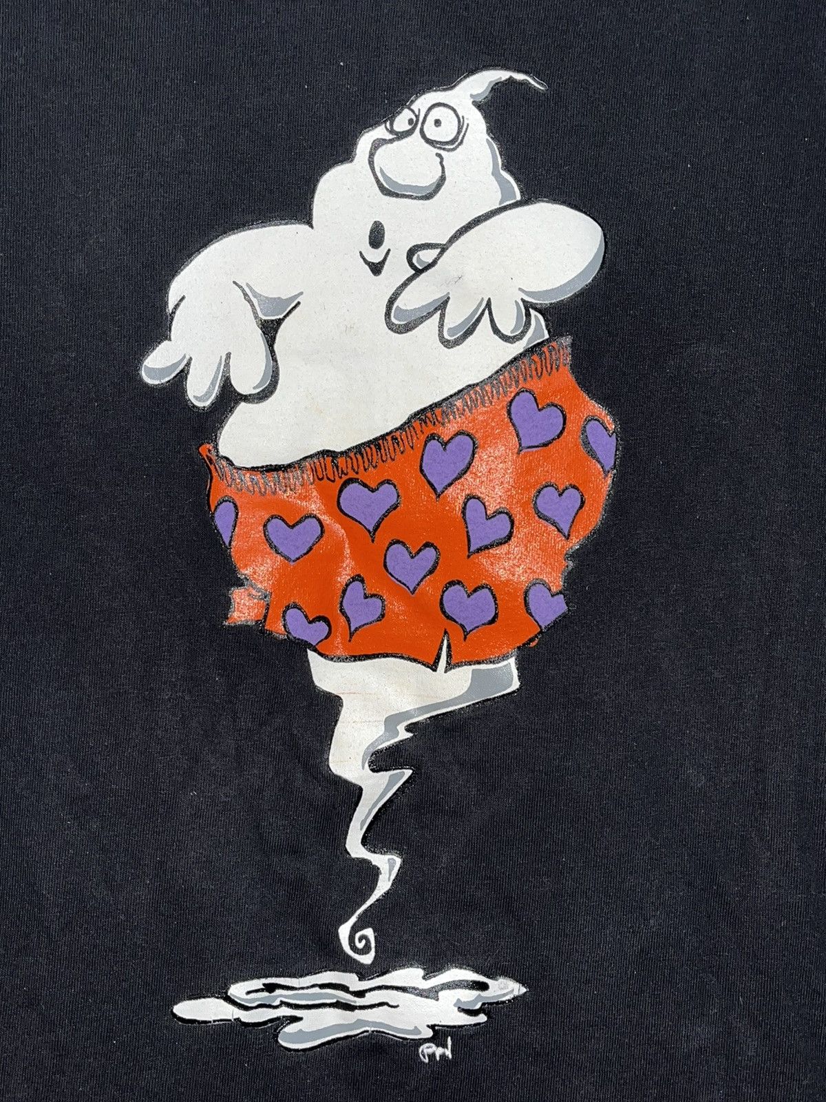 Vintage Crazy 90’s Faded Thrashed ERD Baggy Skater Funny Ghost Tee Size US XL / EU 56 / 4 - 2 Thumbnail