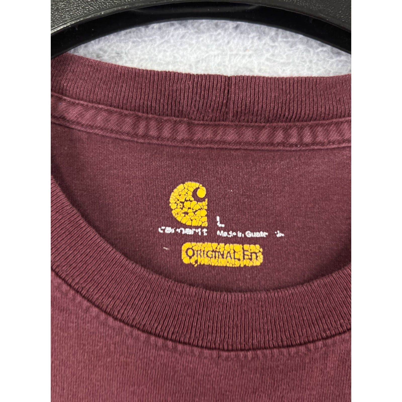Carhartt Carhartt Mens Shirt L Red Short Sleeve Crew Neck Cotton Workwear Pocket K87 Size US L / EU 52-54 / 3 - 3 Thumbnail