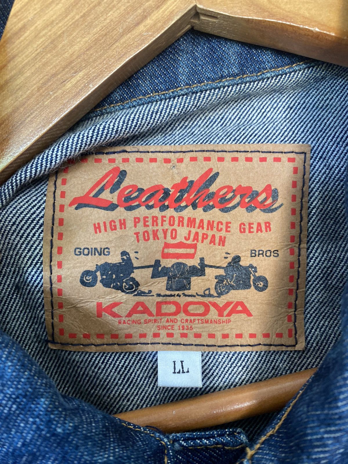 Kadoya Vtg Kadoya Leather Black rose patches motorcycles Size US XL / EU 56 / 4 - 14 Thumbnail