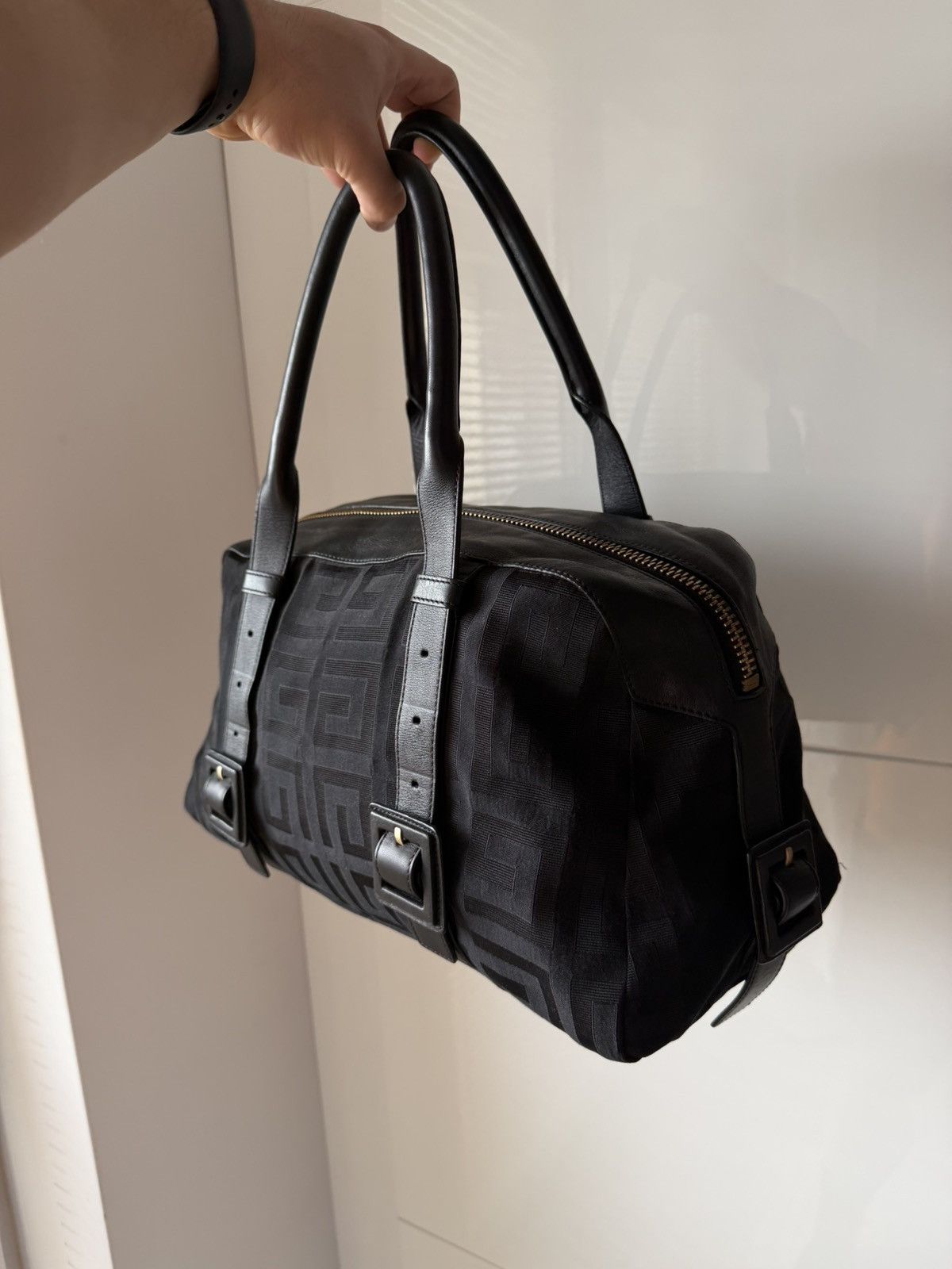 Givenchy Givenchy Black Signature Canvas Leather Boston Monogram Bag Size ONE SIZE - 7 Thumbnail
