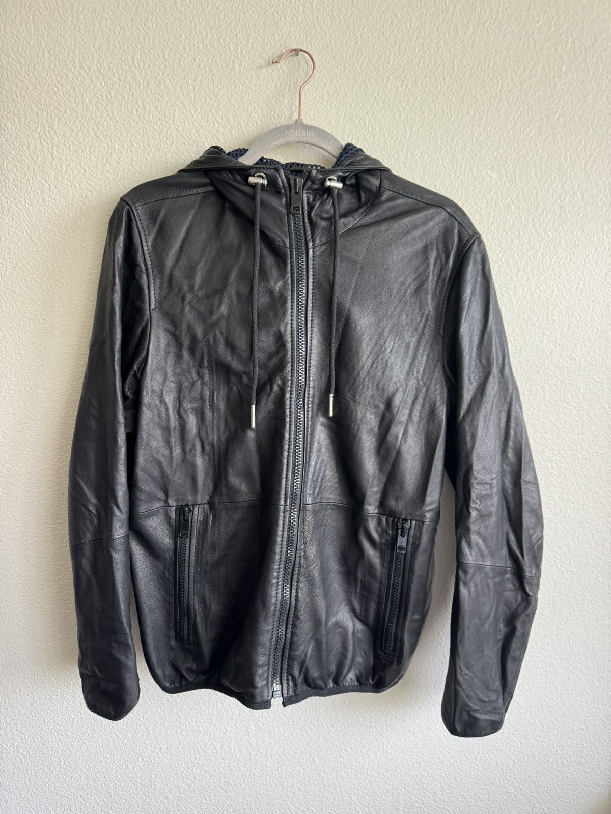 Diesel Vintage Rare Diesel Y2K Leather Bomber Jacket 80s